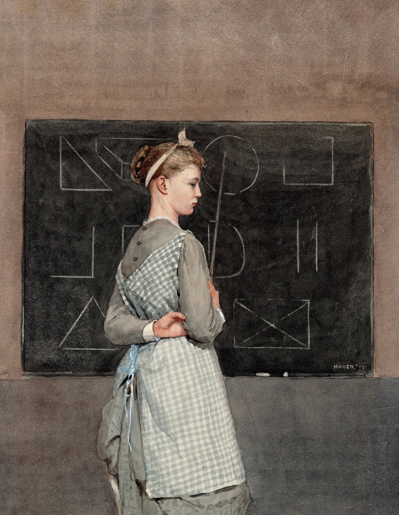Decorative "Blackboard" (1877) by Winslow Homer Poster | High - Quality Print | Repositionable Adhesive - Pasquín