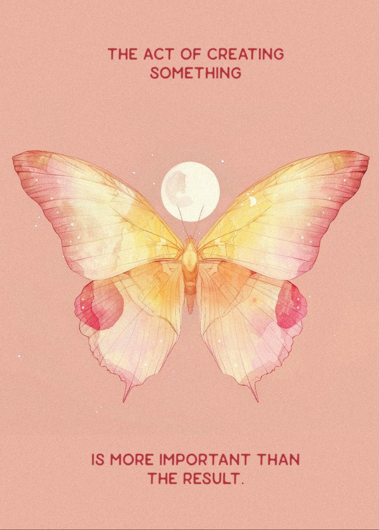 Decorative "Coquette Collection: The Moon and the Butterfly" Posters | High - Quality Print | Repositionable Adhesive - Pasquín Store