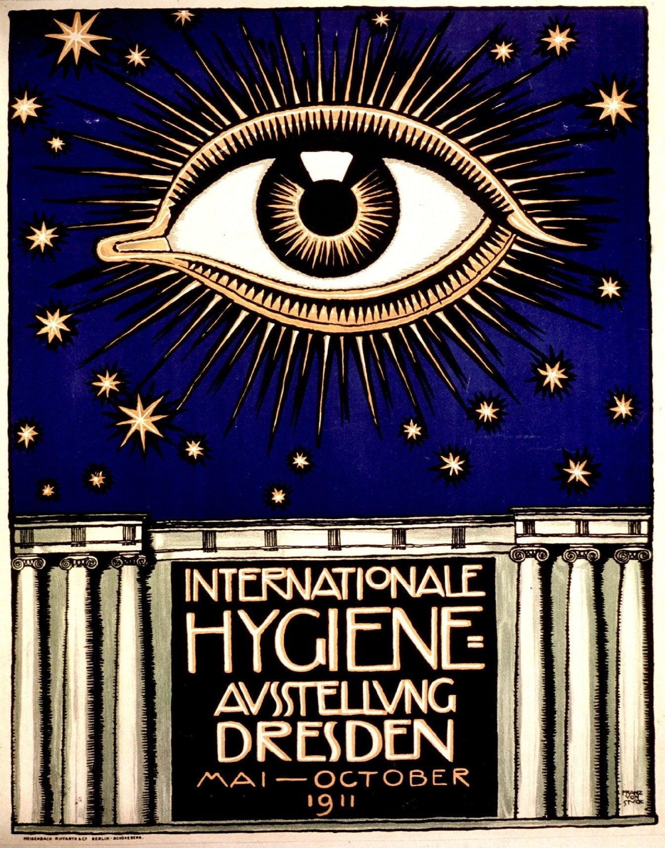 Decorative "Internationale Hygiene - Ausstellung" by Franz von Stuck Poster | High - Quality Print | Repositionable Adhesive - Pasquín Store