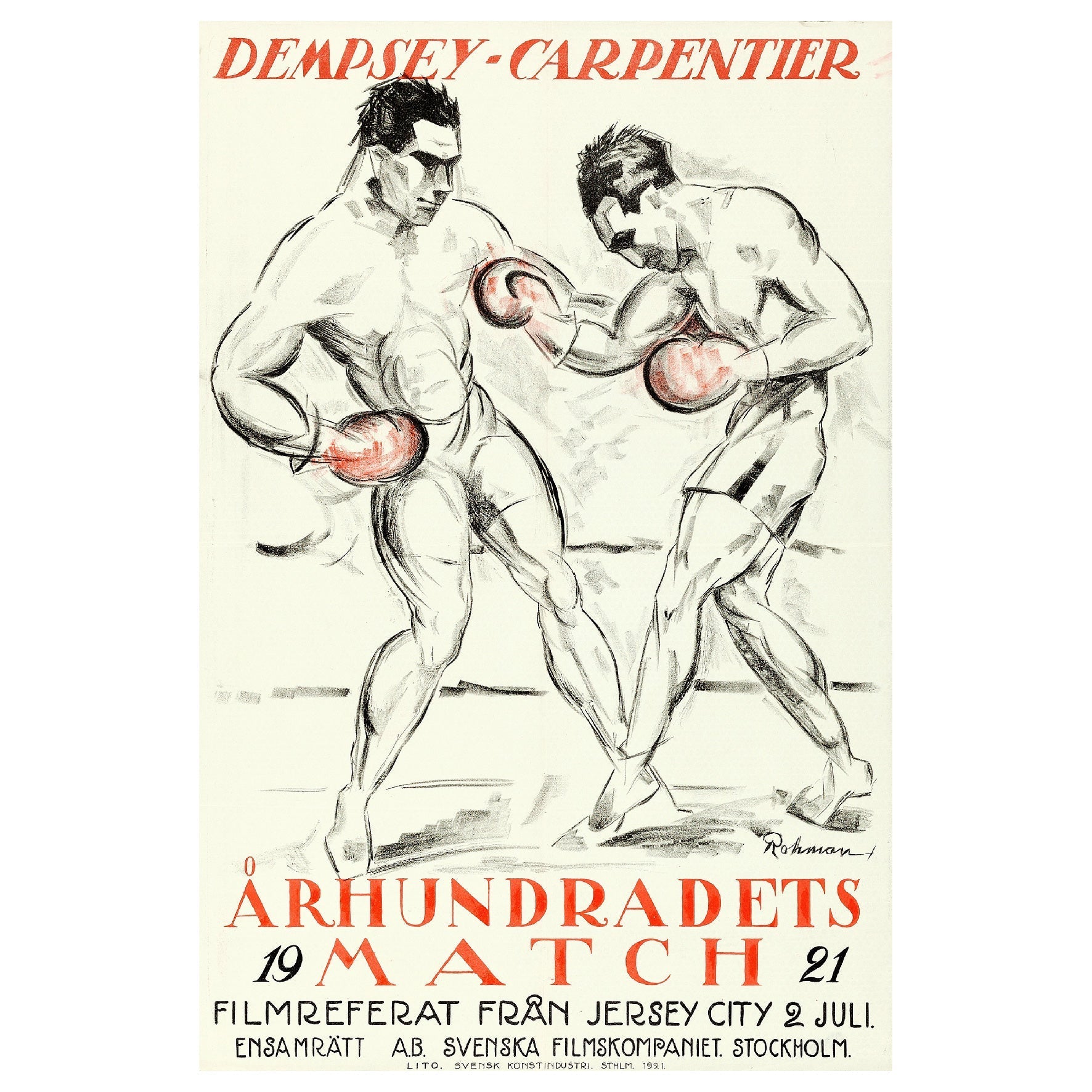 Decorative "Match of the Century" by Eric Rohman Poster | High - Quality Print | Repositionable Adhesive - Pasquín Store