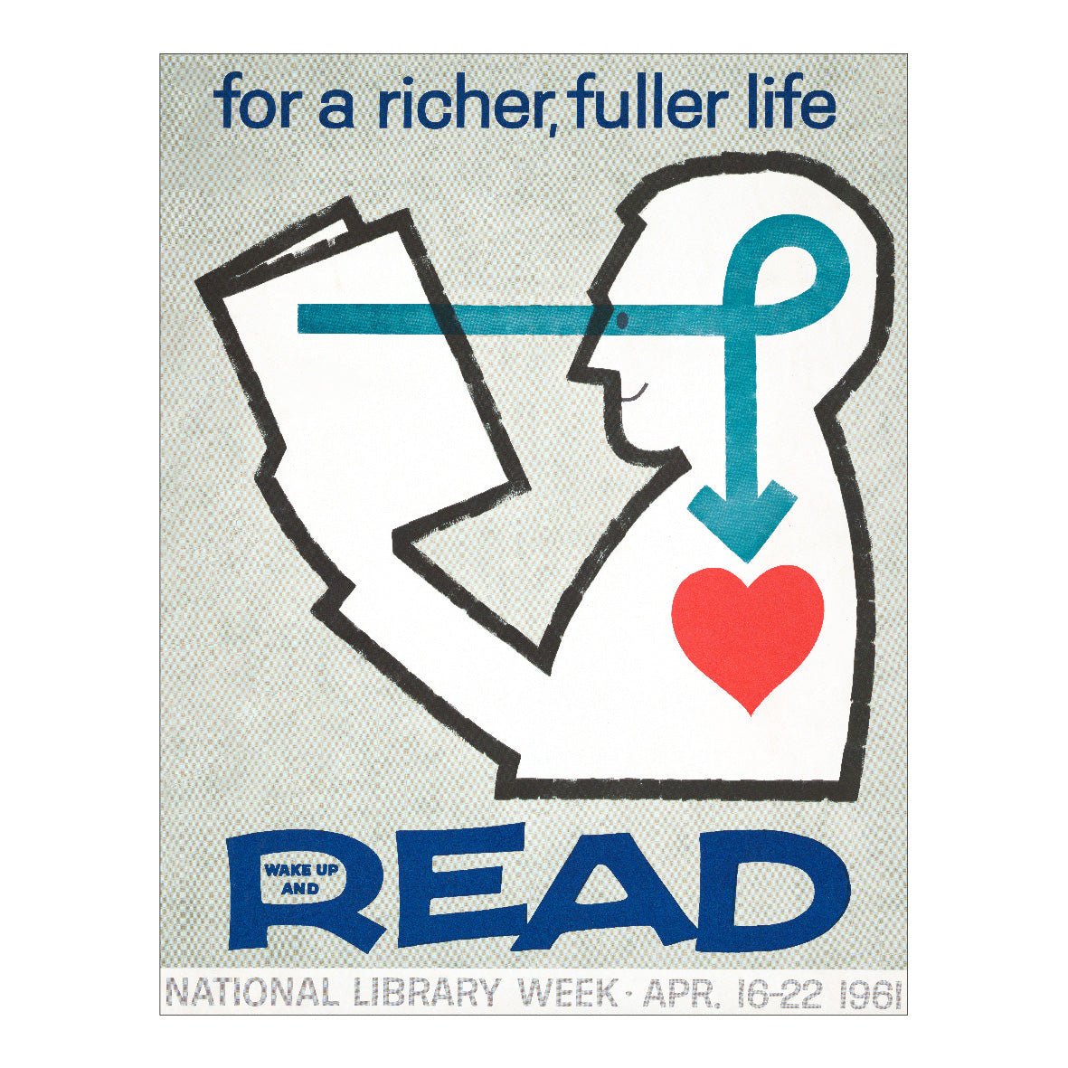 Decorative "National Library Week (1961)" Poster | High - Quality Print | Repositionable Adhesive - Pasquín