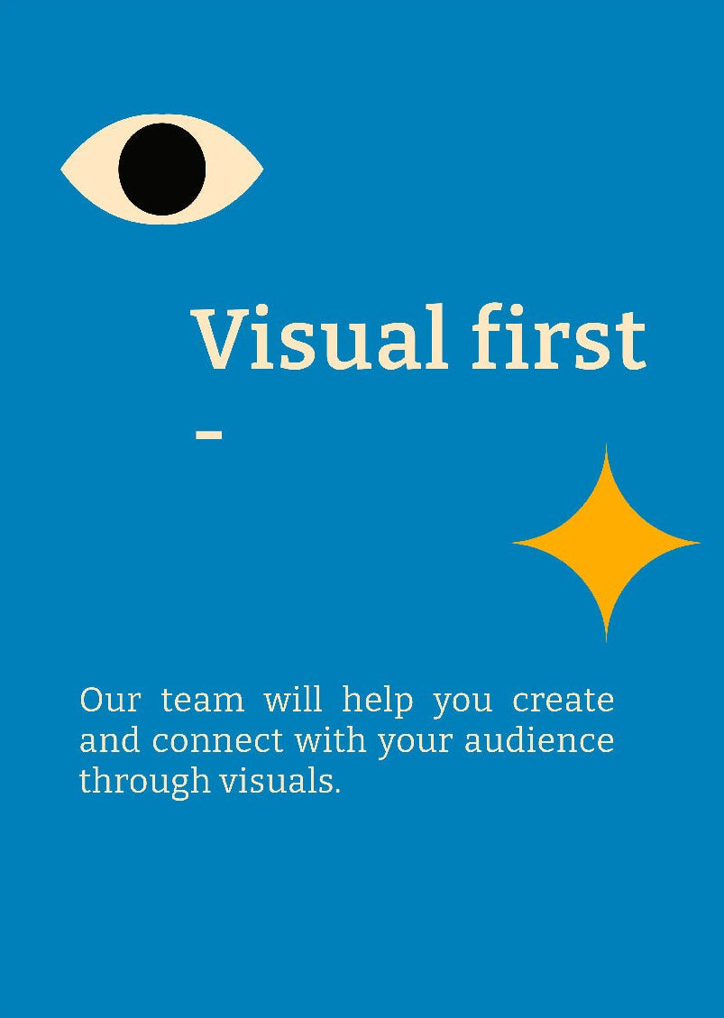 Decorative "Visual First" Poster | High - Quality Print | Repositionable Adhesive - Pasquín