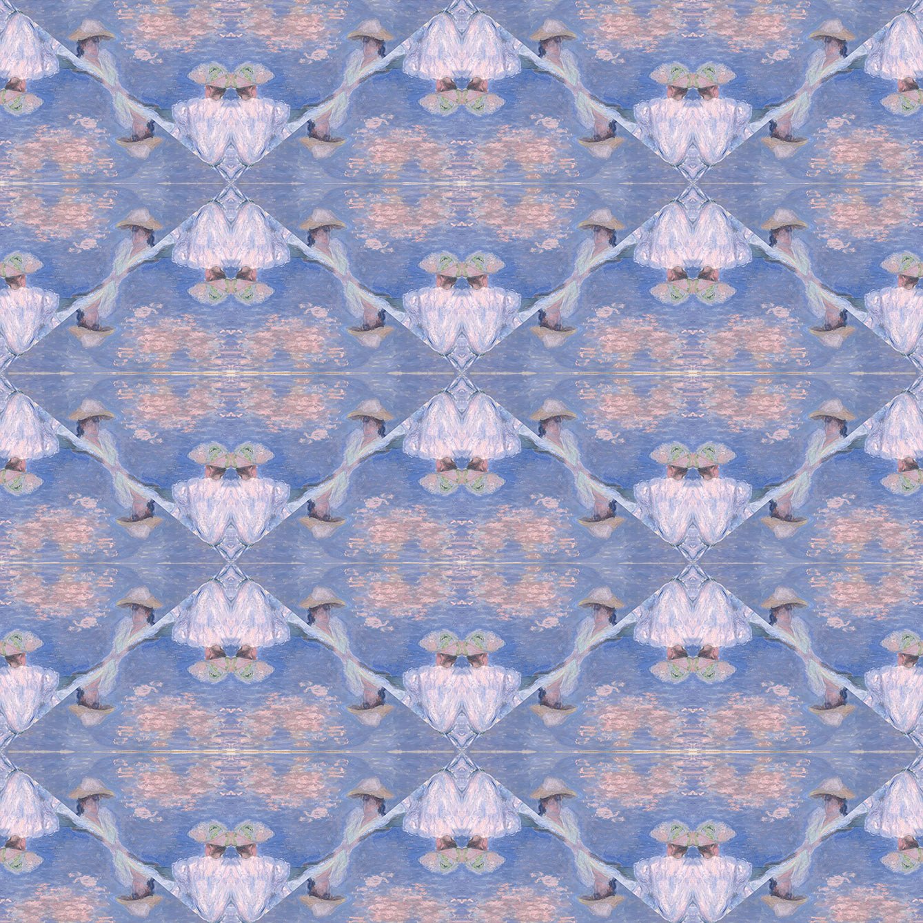 Eco - Friendly Monet sweet blue Wall Wallpaper - Custom Sizes Available - Pasquín Store
