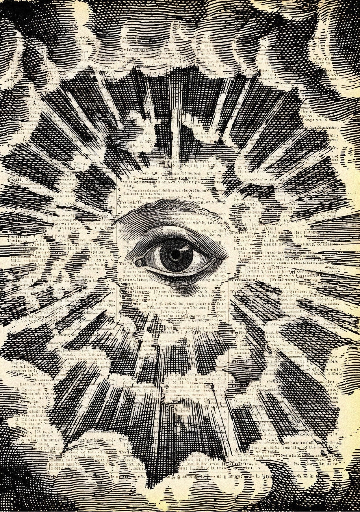Handmade "Open Eye" Poster | High - Quality Print | Repositionable Adhesive - Pasquín Store