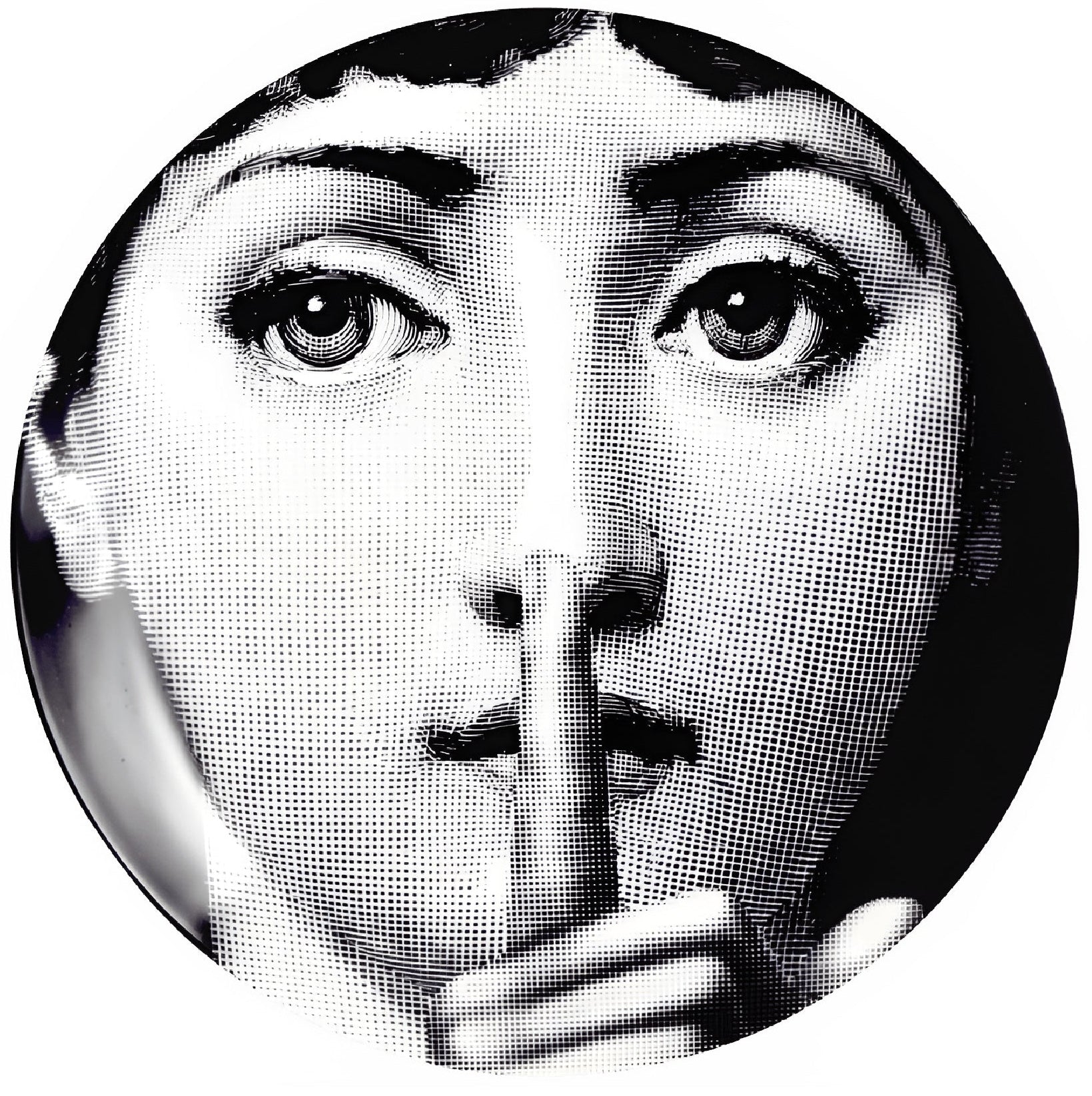 Handmade "Silent Lina (Round)" by P. Fornasetti Poster | High - Quality Print | Repositionable Adhesive - Pasquín Store