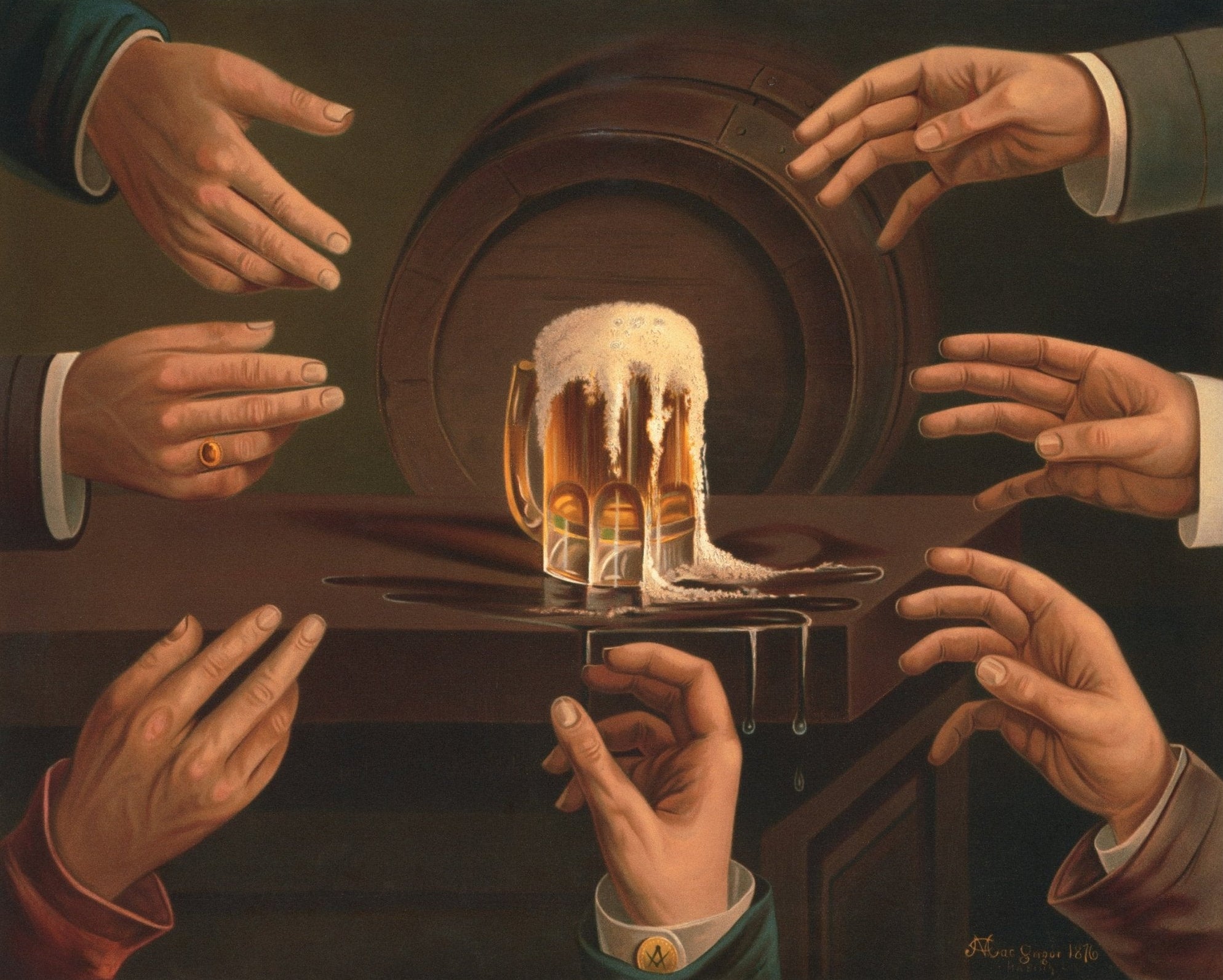 Handmade "The Allure of Beer" Poster | High - Quality Print | Repositionable Adhesive - Pasquín Store