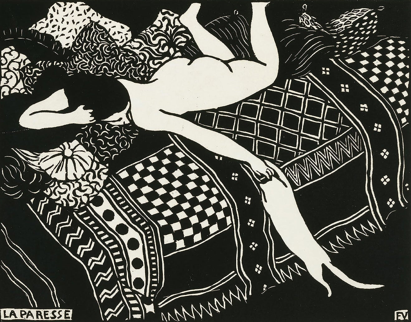 La Paresse by Felix Vallotton - Repositionable Adhesive Poster - Pasquín Store