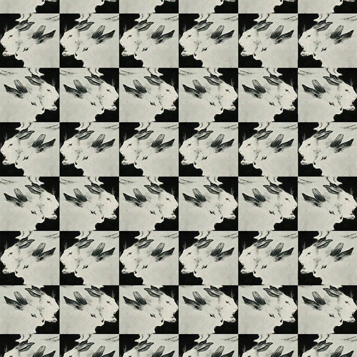Luxurious Rabbits Theo van HOYTEMA Adhesive Wallpaper - Transform Your Space - Pasquín Store
