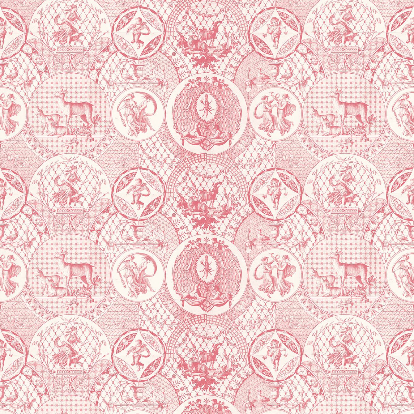 Romantic Vintage Pink Deco Peel - and - Stick Wallpaper - Easy Install, Repositionable, Non - Toxic - Pasquín Store