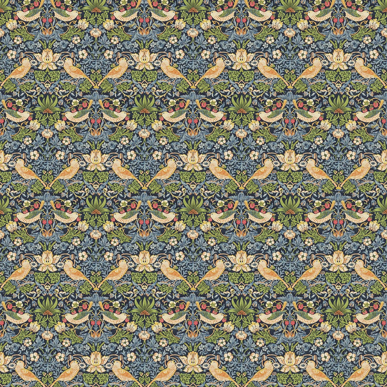 William Morris Birds Adhesive Wallpaper - Easy Peel and Stick Installation - Pasquín Store