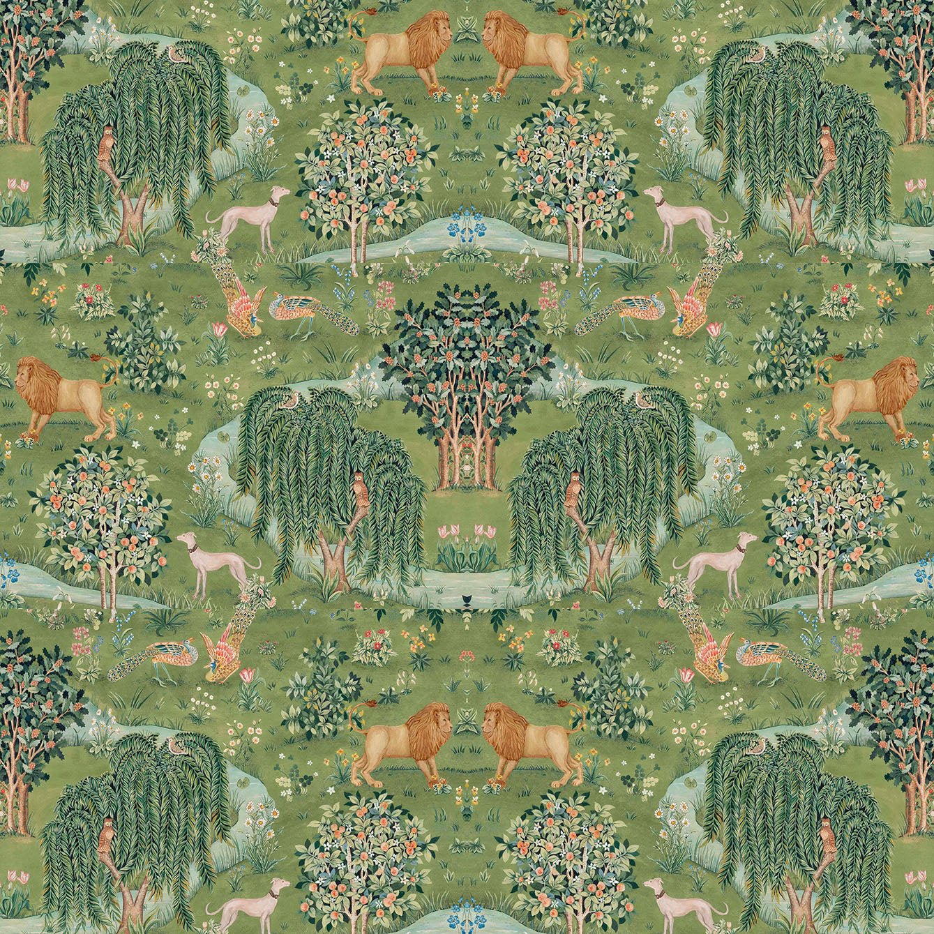 William Morris Jungle Texture Adhesive Wallpaper - Easy Peel and Stick Installation - Pasquín Store