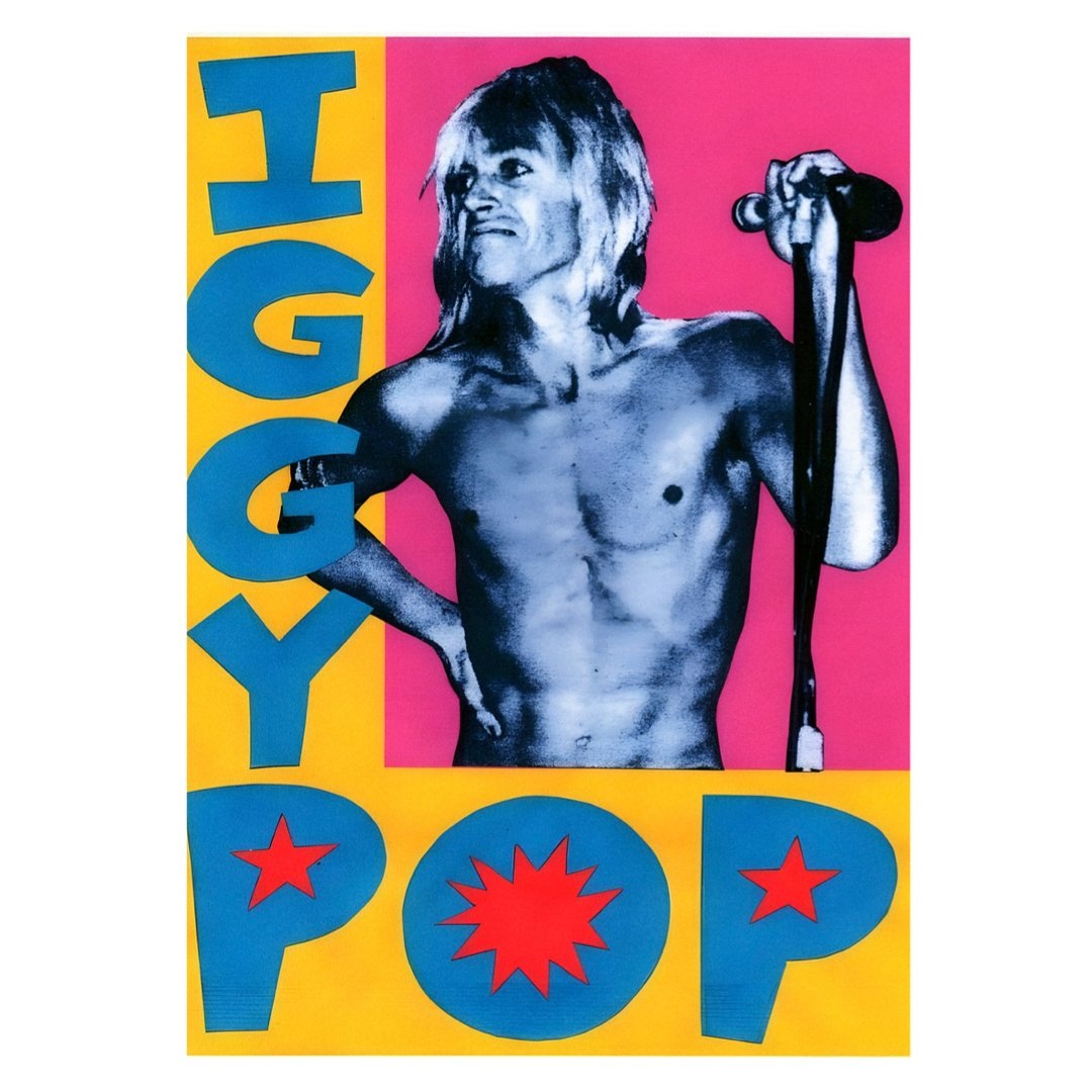 Mini poster adhesivo y reposicionable: Iggy Pop - Tienda Pasquín