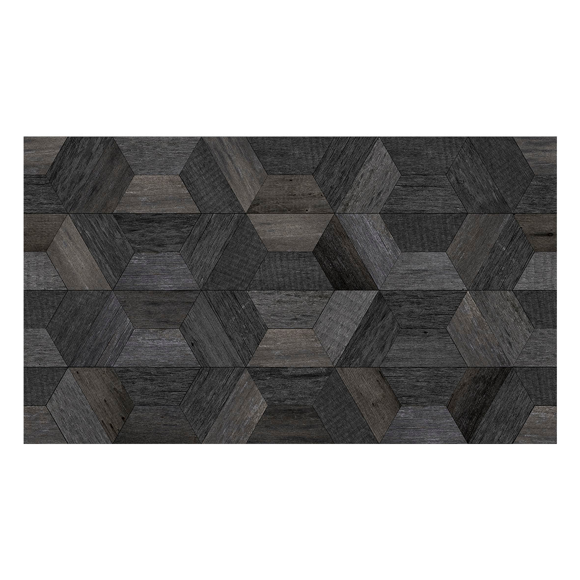 Adhesive Non - Slip Tiles for Floors: Black Wood Style with Fine Art Printing - Pasquín Mosaics 48 - Pasquín