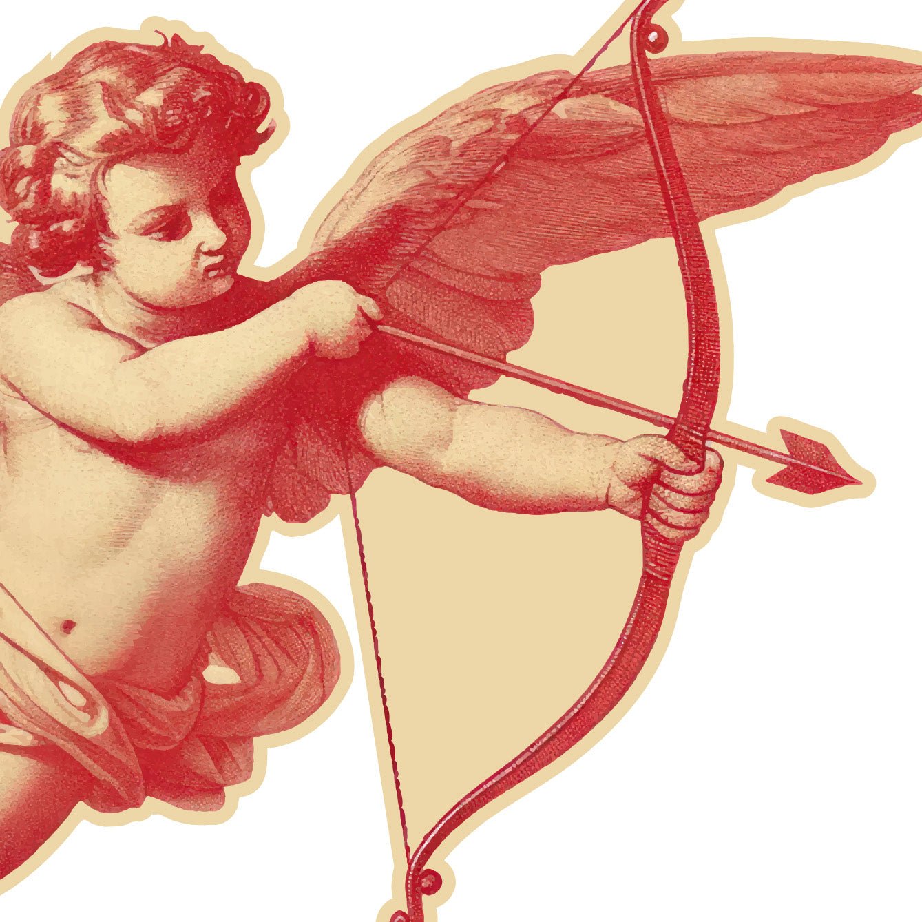 Cupid Repositionable Adhesive Stickers - Limited Edition Classic Art Posters - Pasquín