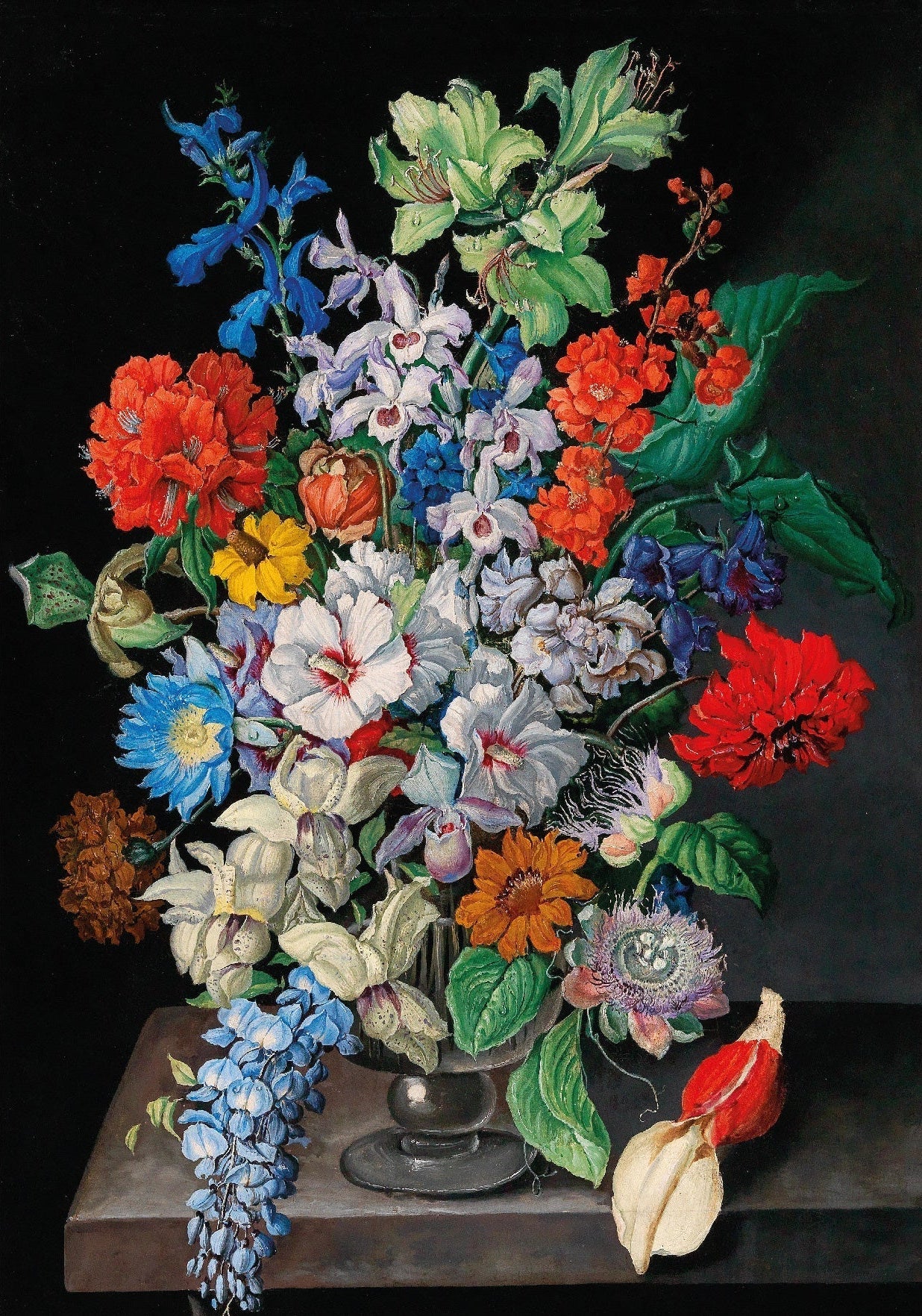 Decorative "A Large Bouquet of Flowers" by Sebastian Wegmayr Poster | High - Quality Print | Repositionable Adhesive - Pasquín Store