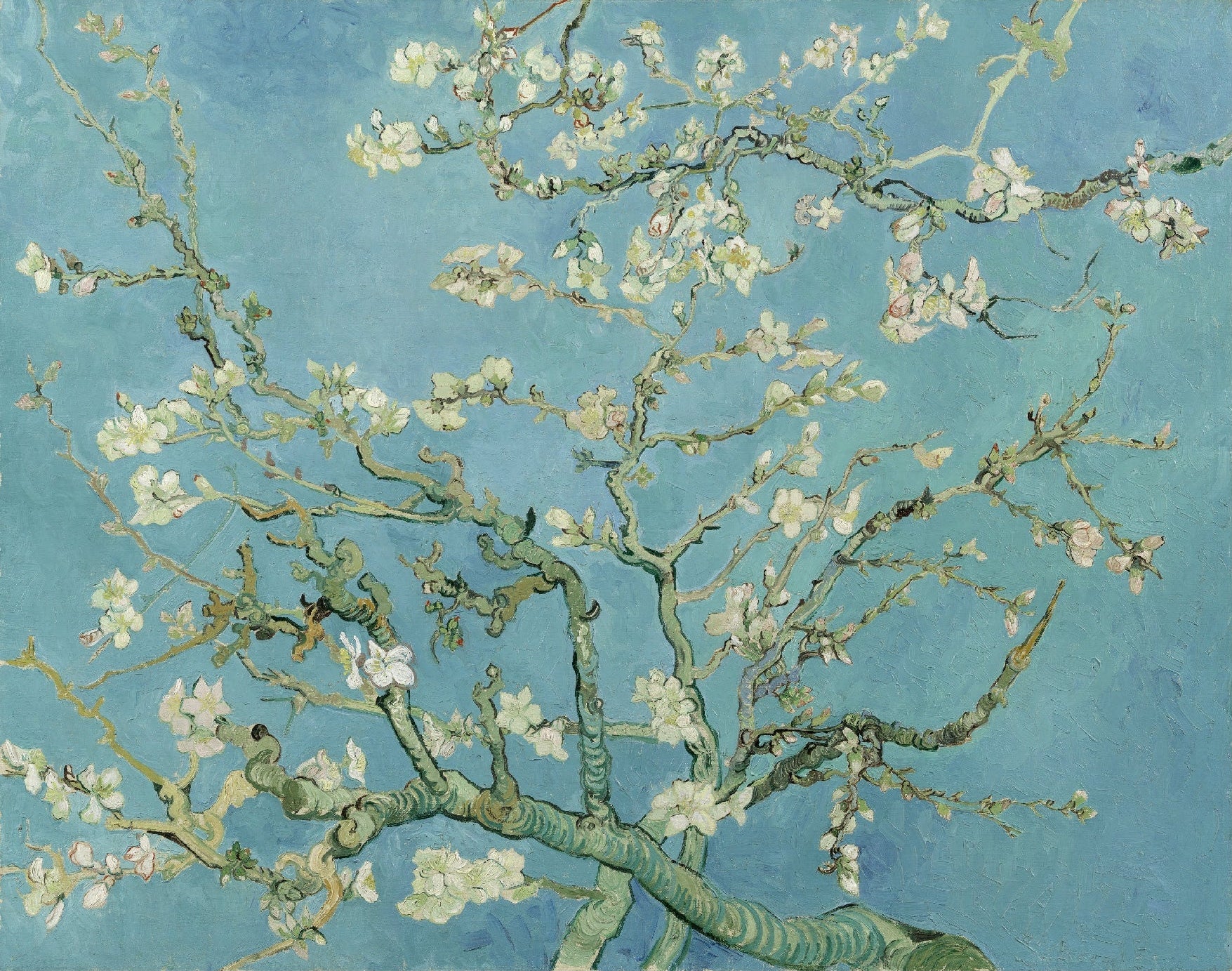 Decorative "Almond Blossom" by Vincent van Gogh Poster | High - Quality Print | Repositionable Adhesive - Pasquín Store