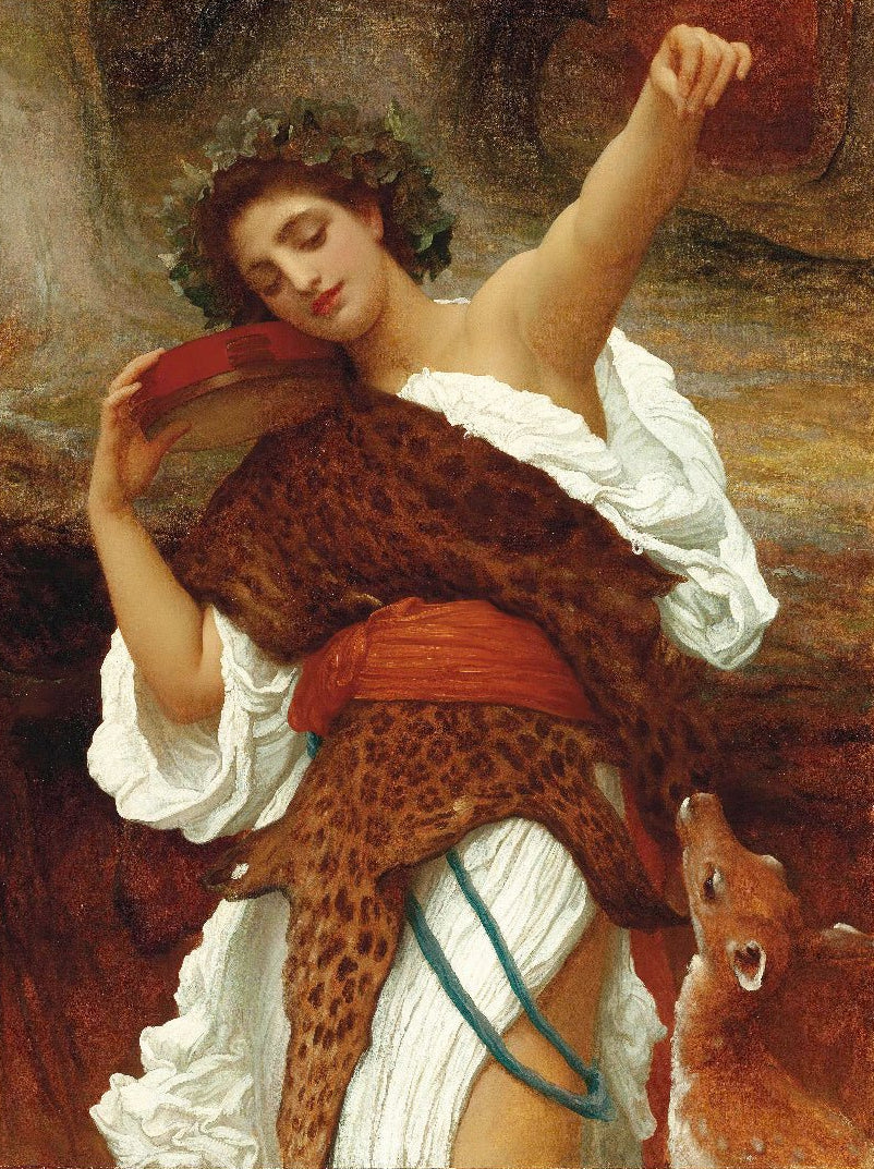 Decorative "Bacchante (1895)" by Frederic Leighton Poster | High - Quality Print | Repositionable Adhesive - Pasquín