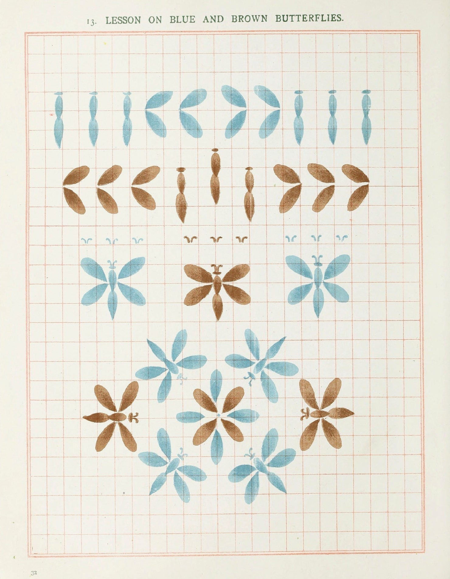Decorative "Brushwork Plate 13 (1903)" by Marion Hudson Poster | High - Quality Print | Repositionable Adhesive - Pasquín