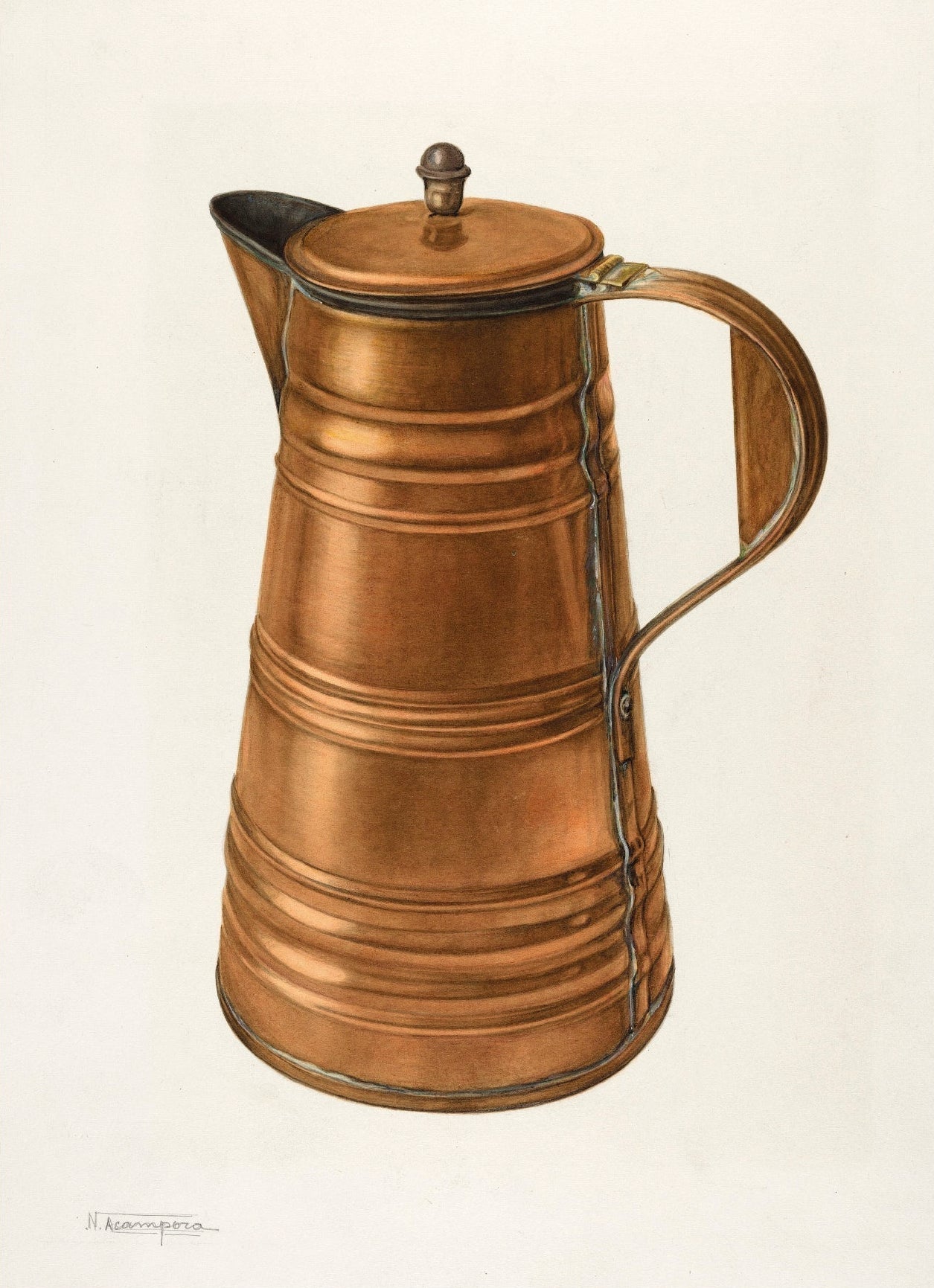 🎁 Decorative "Coffee Pot" by Nicholas Acampora Poster | High - Quality Print | Repositionable Adhesive (100% off) - Pasquín