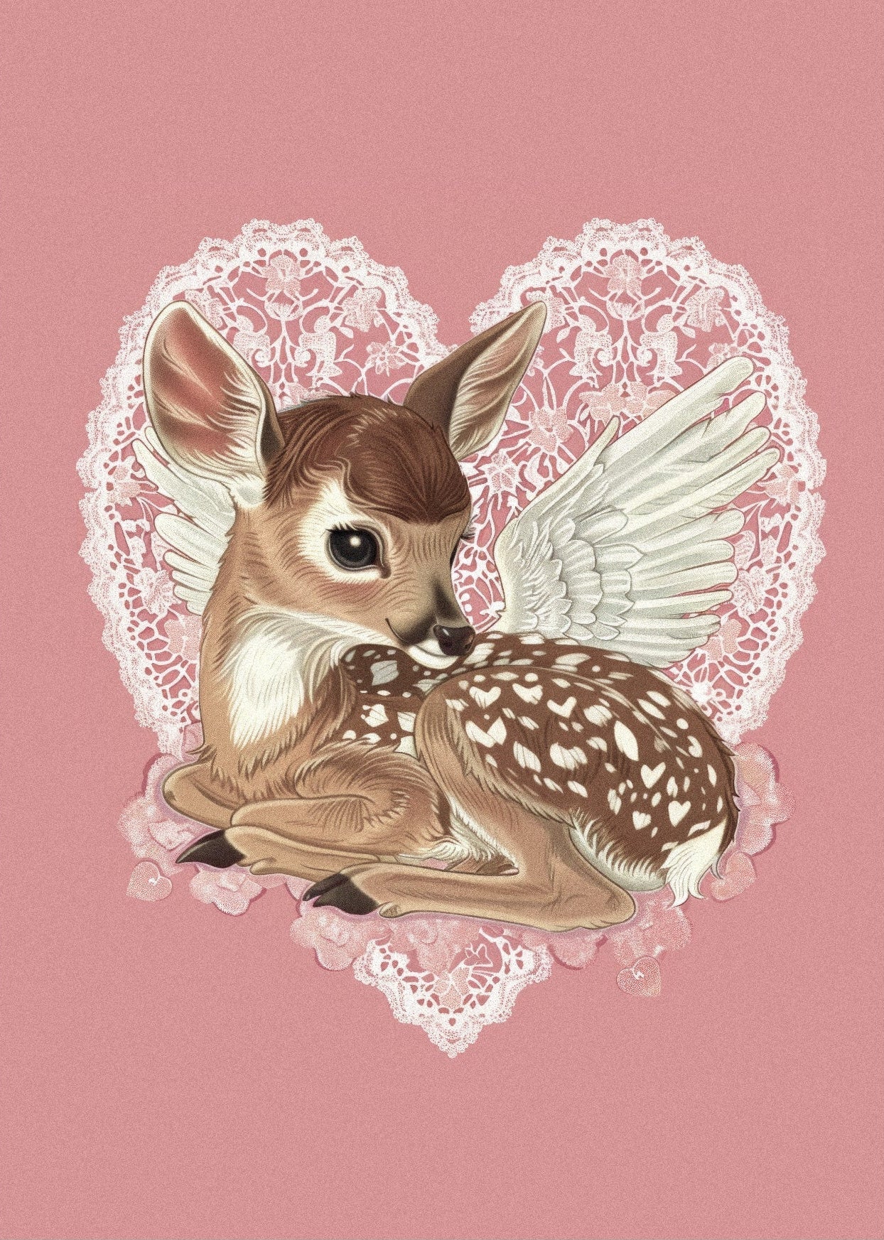 Decorative "Coquette Collection: Little Bambi" Posters | High - Quality Print | Repositionable Adhesive - Pasquín Store