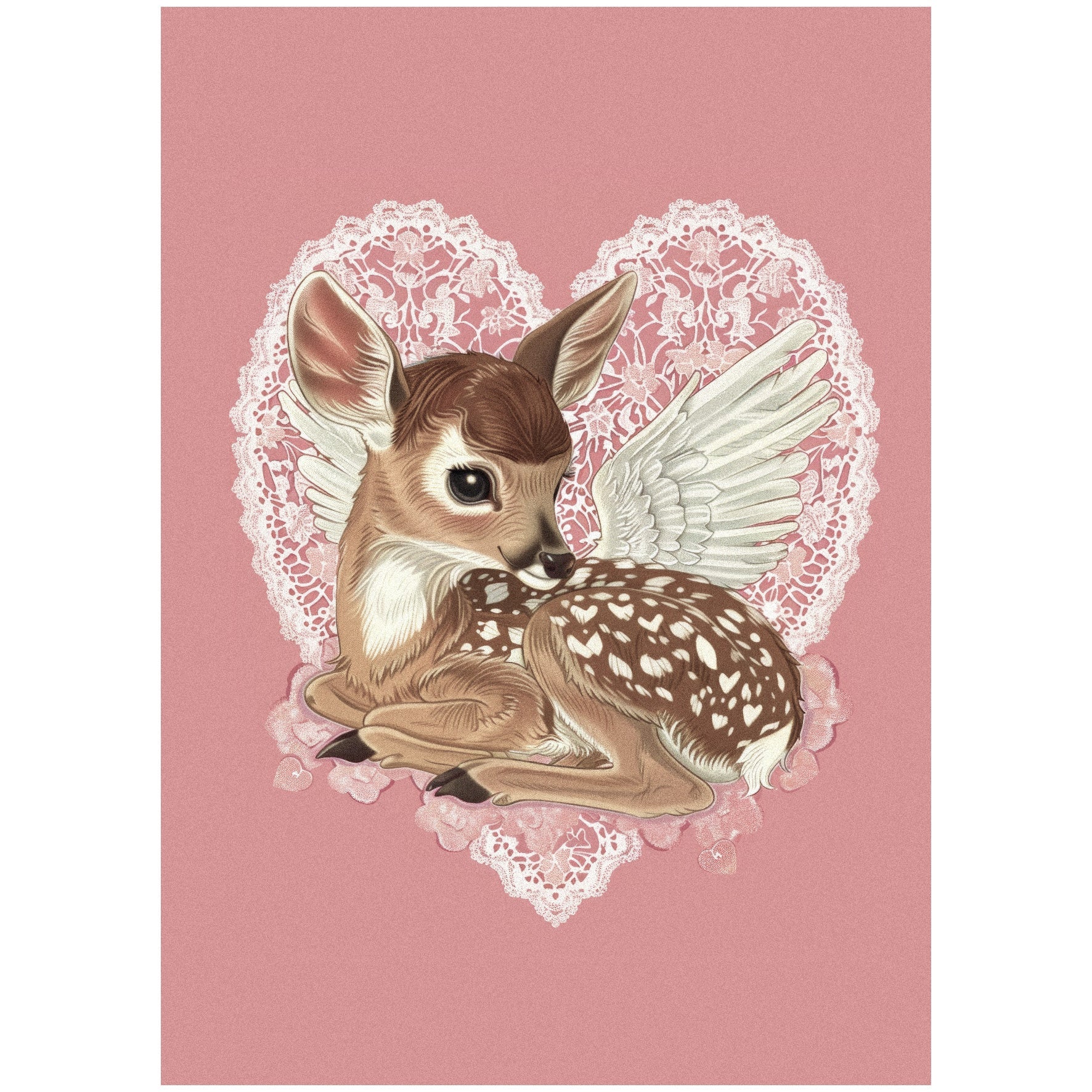 Decorative "Coquette Collection: Little Bambi" Posters | High - Quality Print | Repositionable Adhesive - Pasquín Store