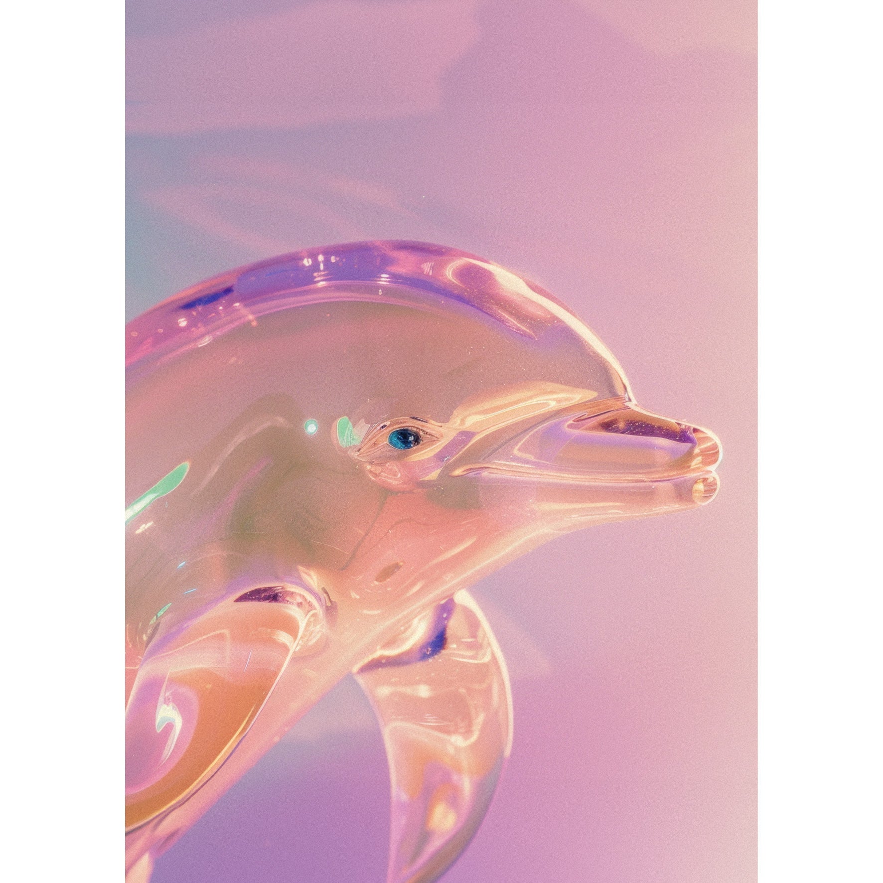 Decorative "Coquette Collection: Pink Dolphin" Posters | High - Quality Print | Repositionable Adhesive - Pasquín Store