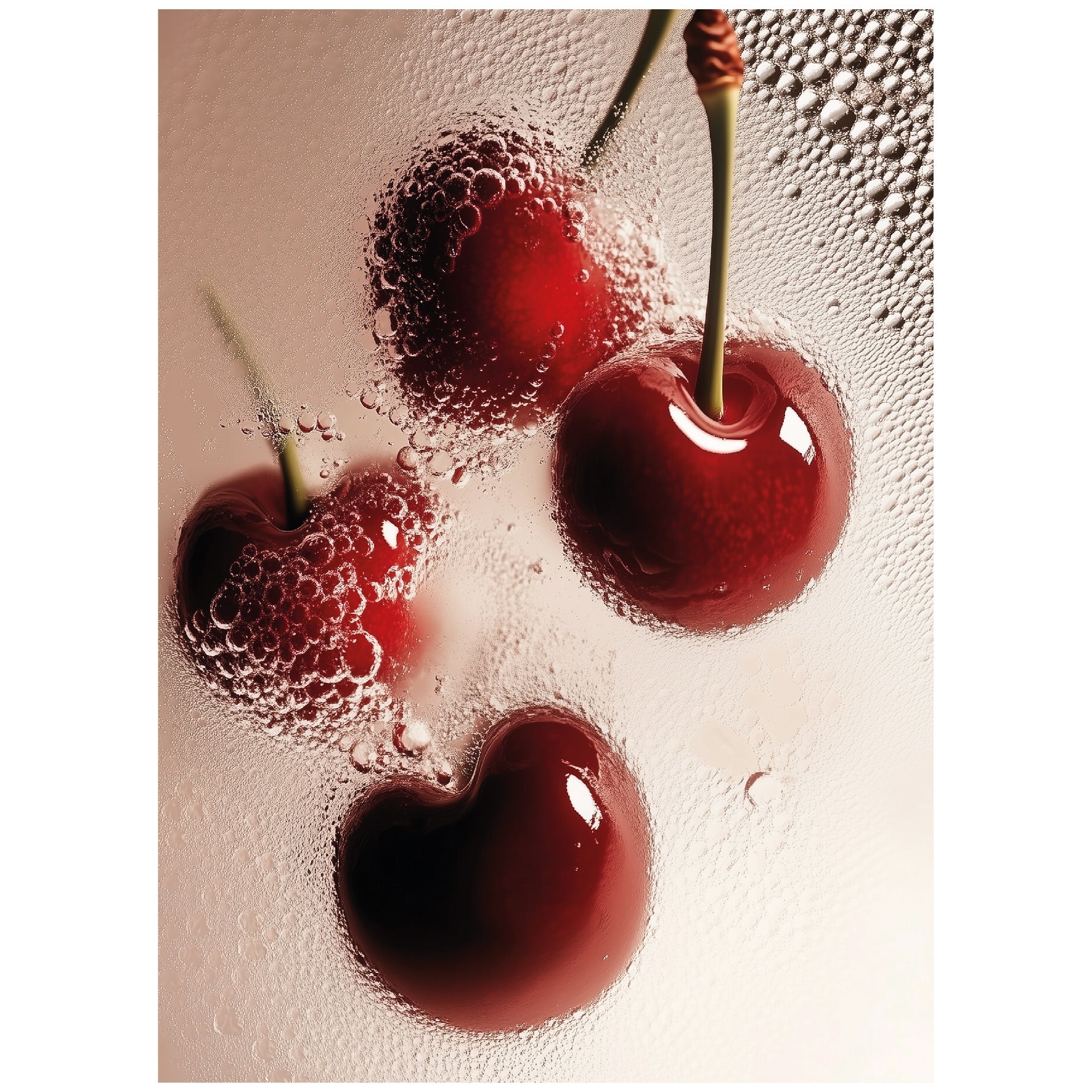 Decorative "Coquette Collection: Sparkling Cherries" Posters | High - Quality Print | Repositionable Adhesive - Pasquín