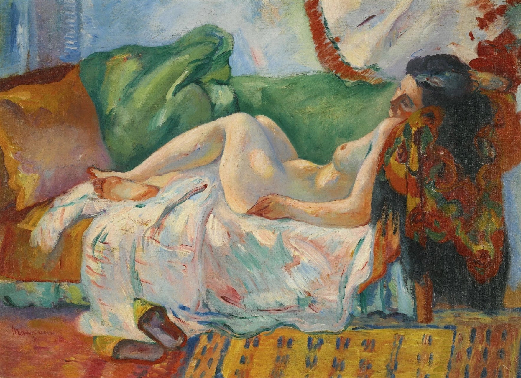 Decorative "Dormeuse" by Henri Manguin Poster | High - Quality Print | Repositionable Adhesive - Pasquín