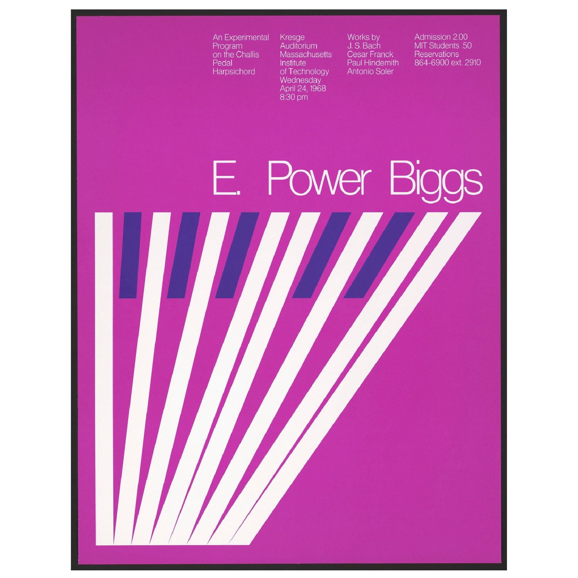 Decorative "E. Power Biggs (1968)" by Dietmar Winkler Poster | High - Quality Print | Repositionable Adhesive - Pasquín