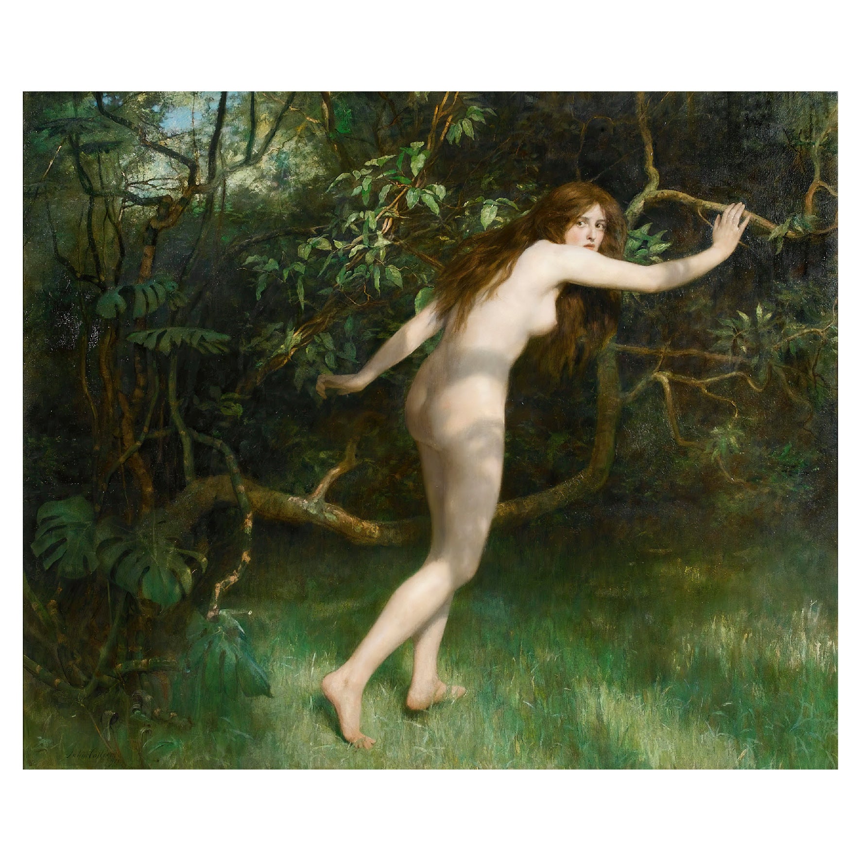 Decorative "Eve" by John Collier Poster | High - Quality Print | Repositionable Adhesive - Pasquín Store