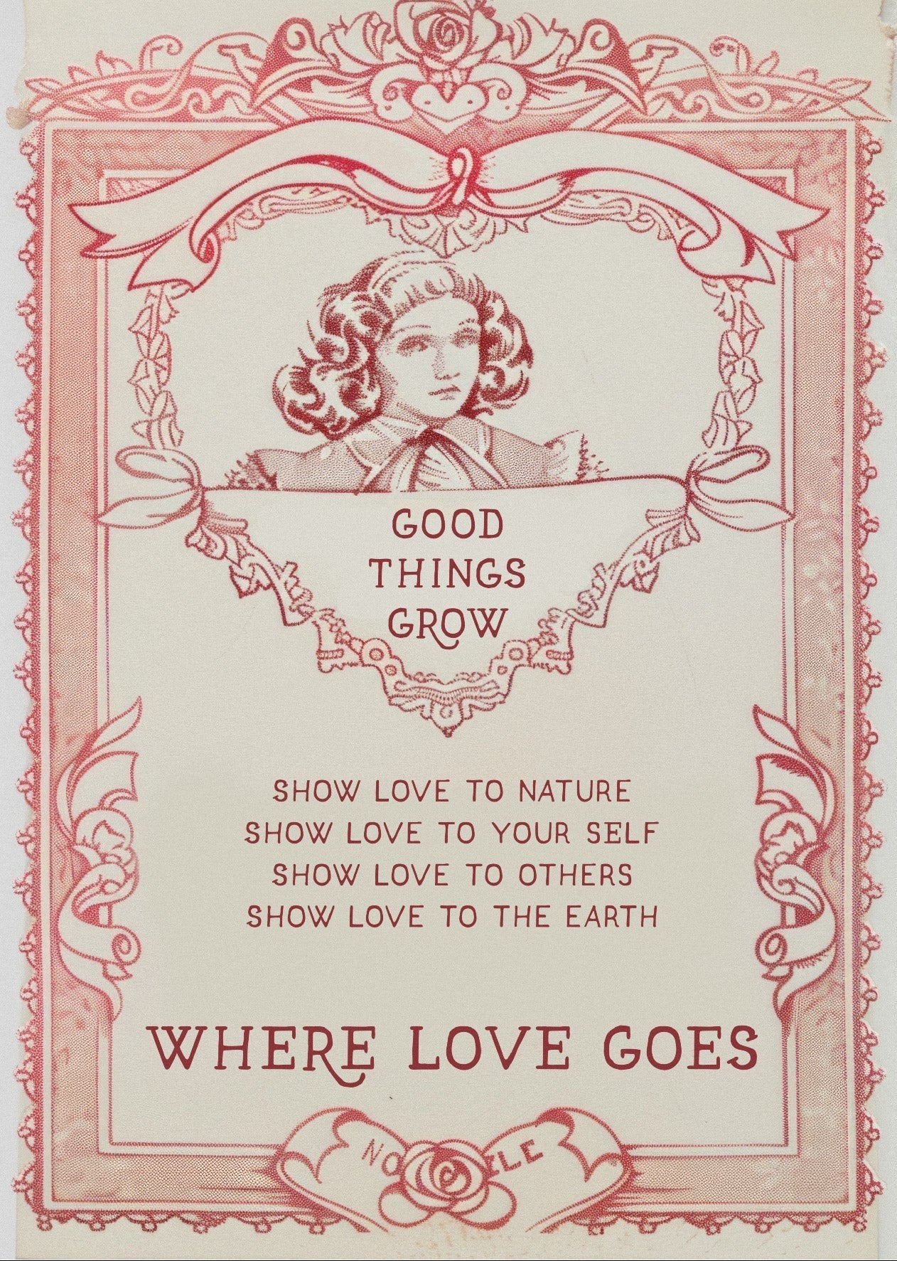 Decorative "Good Things Grow" Poster | High - Quality Print | Repositionable Adhesive - Pasquín