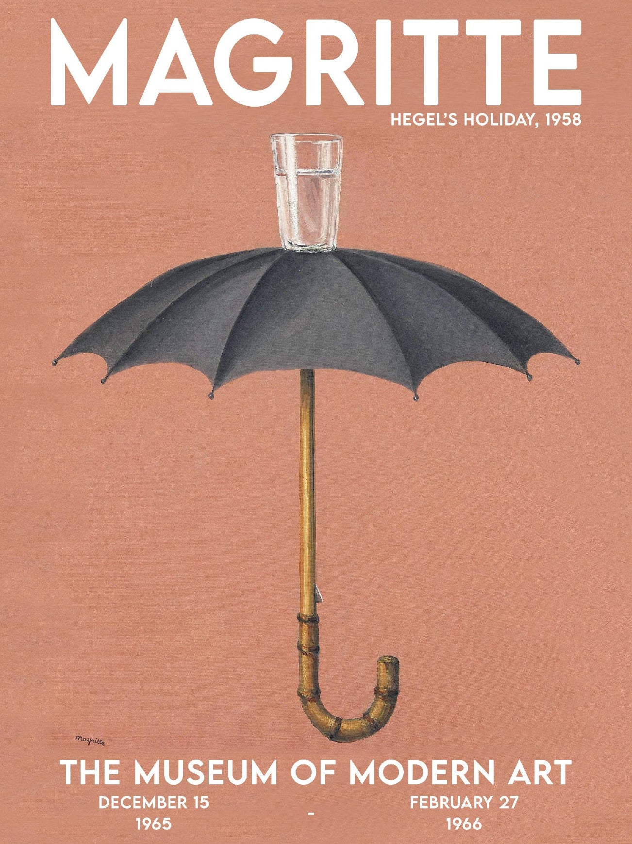 Decorative "Hegel’s Holidays" by René Magritte | High - Quality Print | Repositionable Adhesive - Pasquín