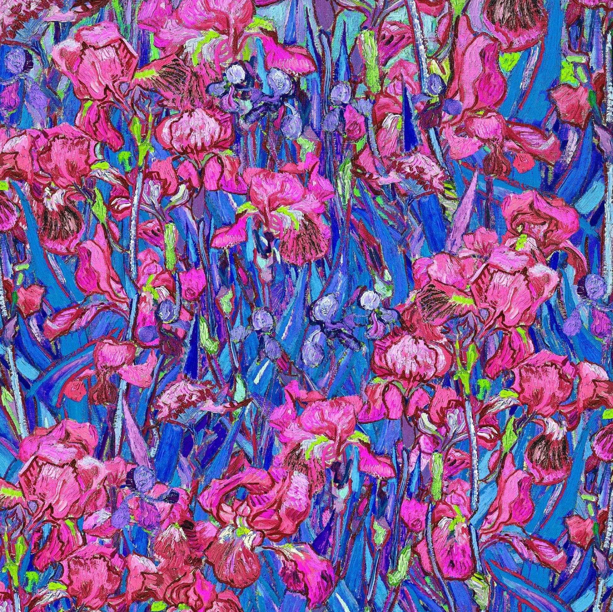 Decorative "Irises" by Vincent van Gogh Poster | High - Quality Print | Repositionable Adhesive - Pasquín