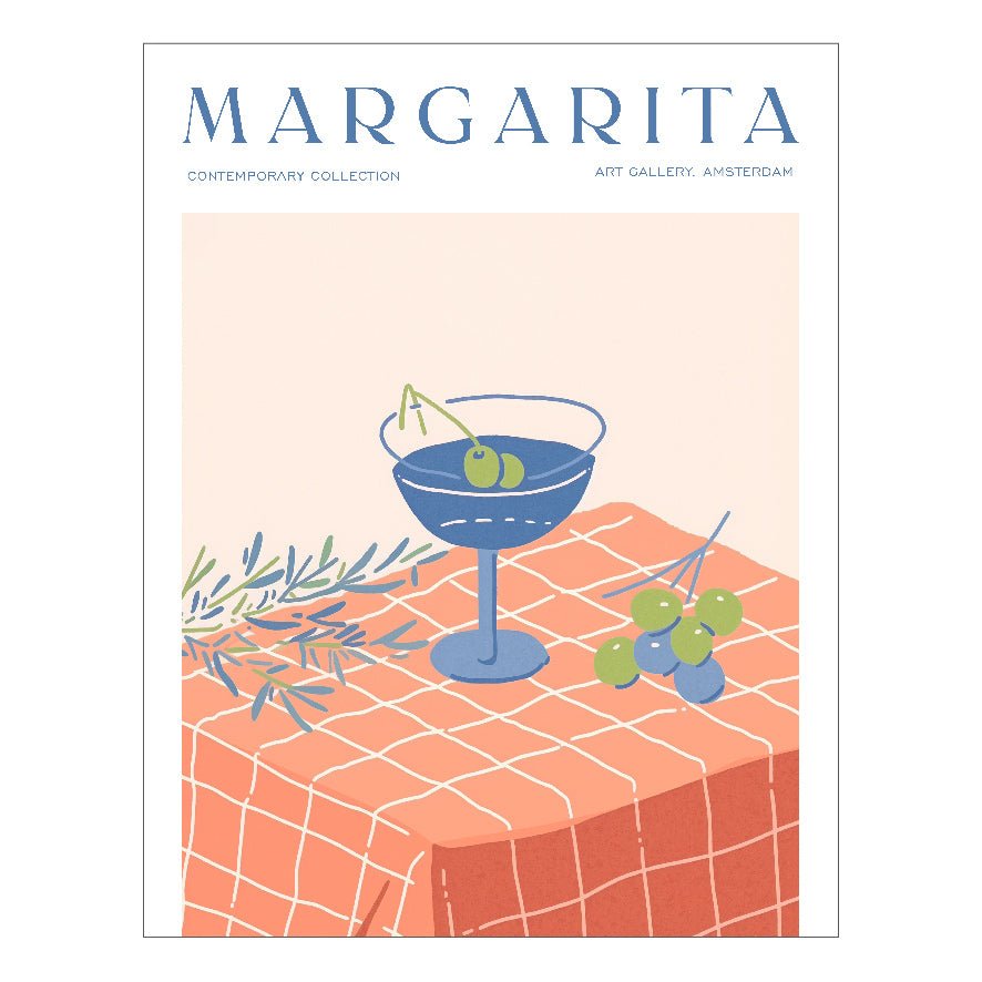 Decorative "Margarita on the table" Poster | High - Quality Print | Repositionable Adhesive - Pasquín