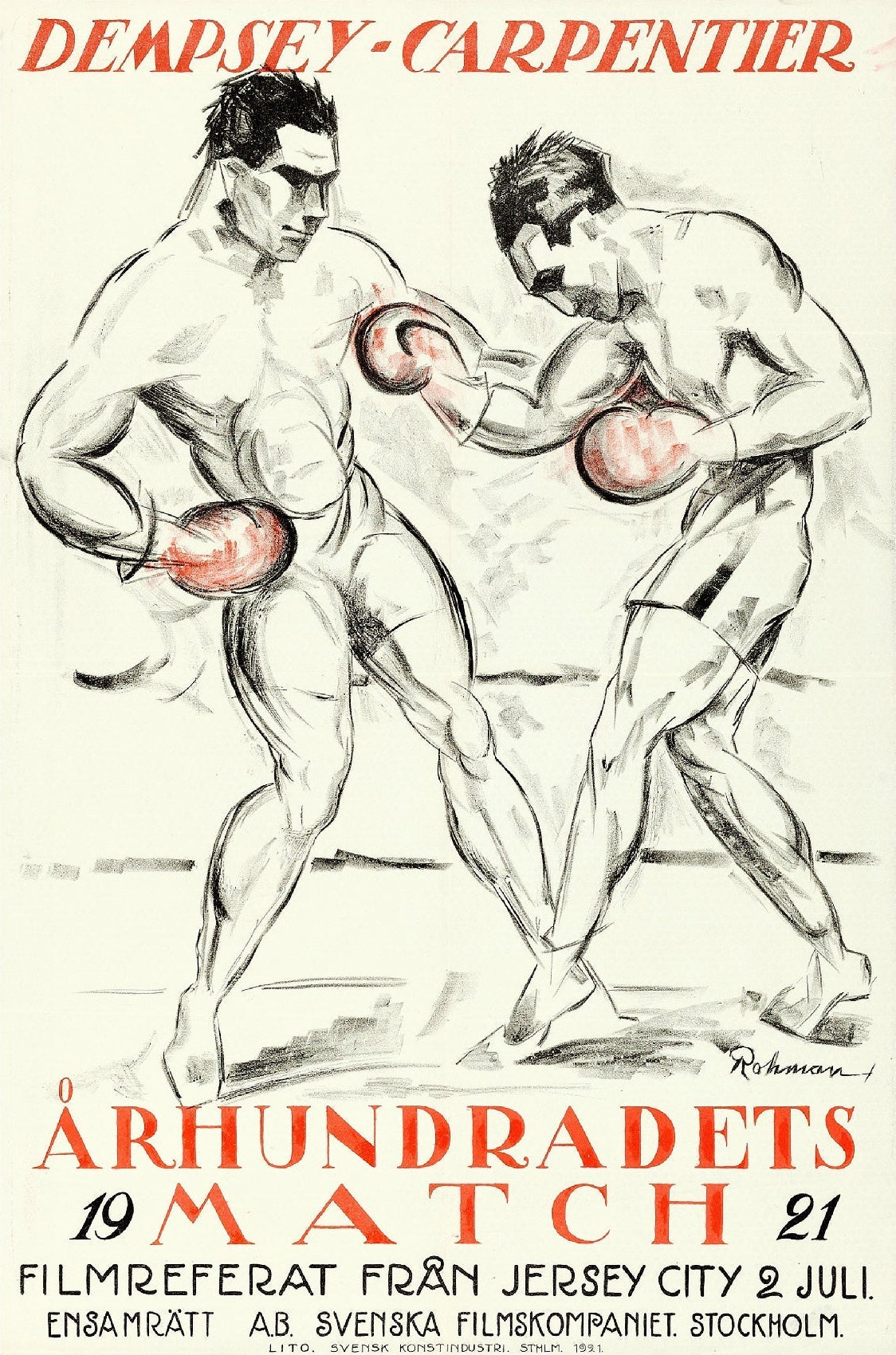 Decorative "Match of the Century" by Eric Rohman Poster | High - Quality Print | Repositionable Adhesive - Pasquín Store