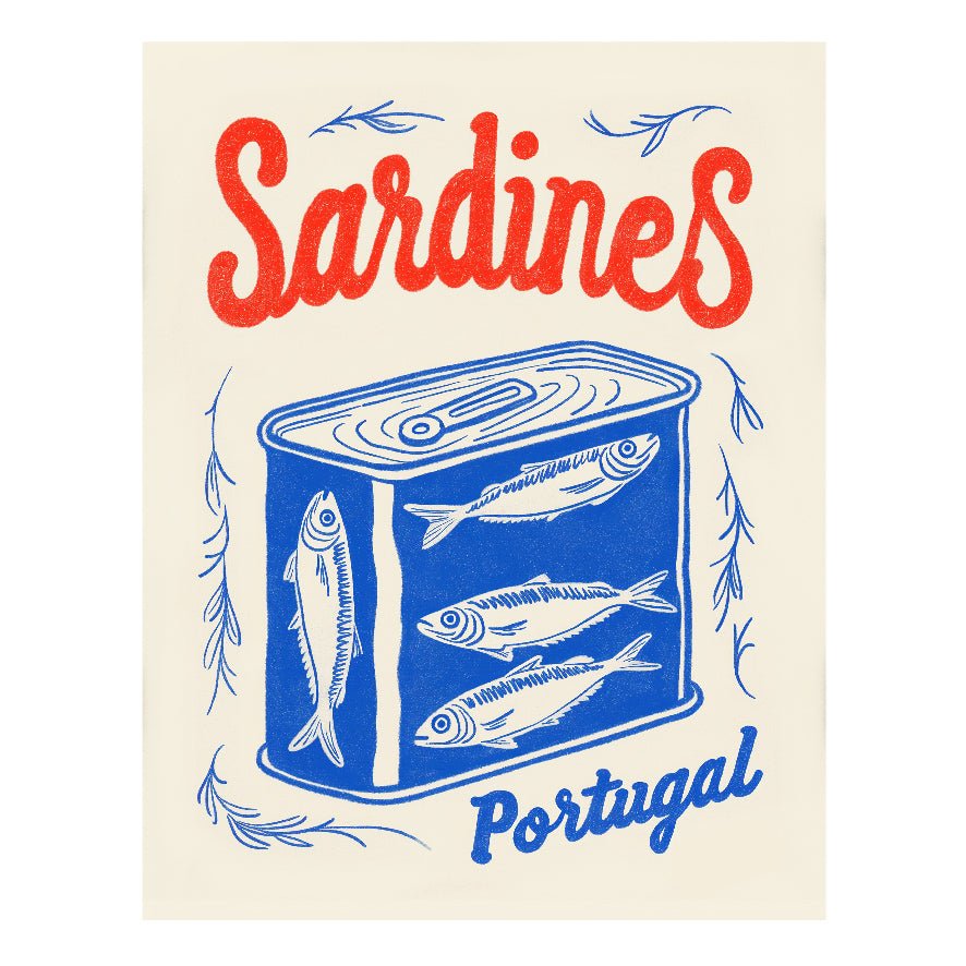 Decorative "Portugal Sardines" Poster | High - Quality Print | Repositionable Adhesive - Pasquín