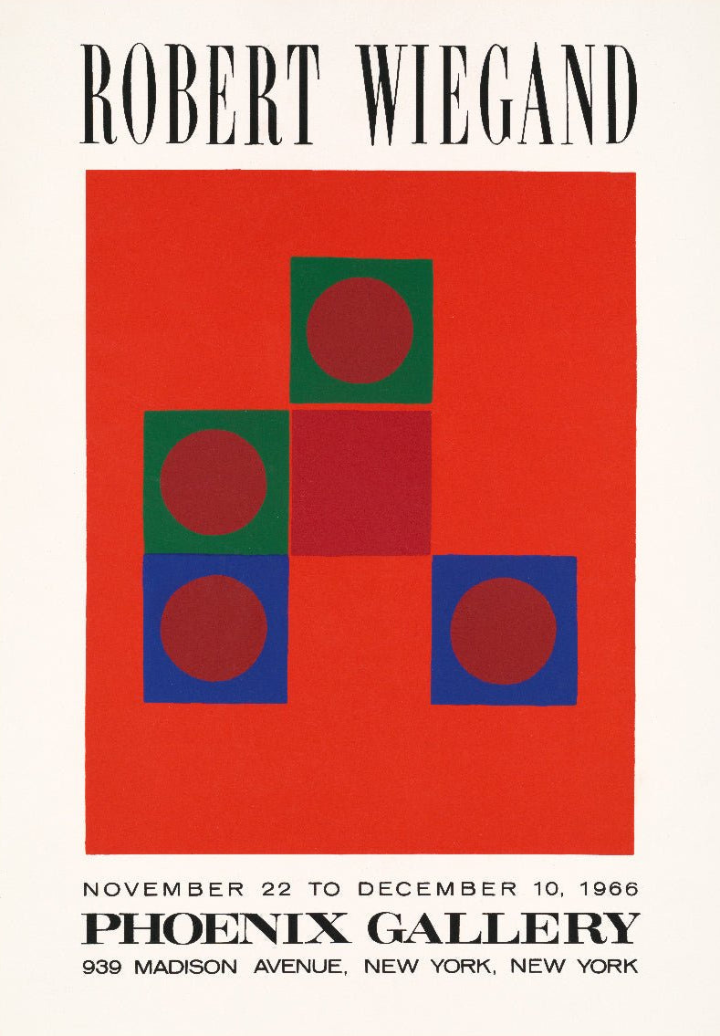 Decorative "Robert Wiegand Exhibition" Poster | High - Quality Print | Repositionable Adhesive - Pasquín