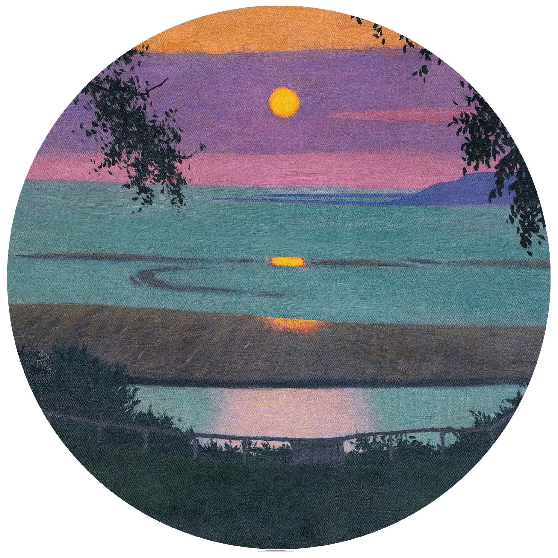 Decorative "Sunset at Grace" by Félix Vallotton Poster | High - Quality Print | Repositionable Adhesive - Pasquín Store