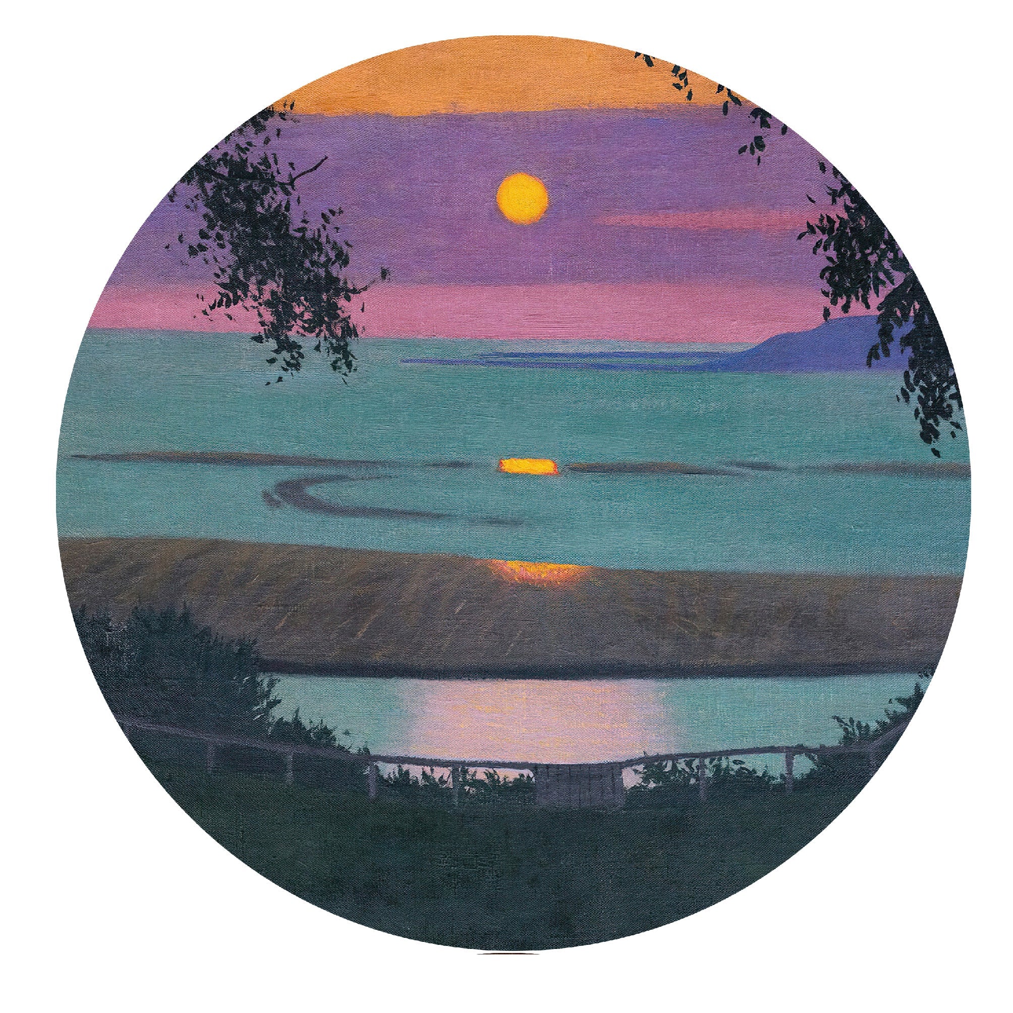 Decorative "Sunset at Grace" by Félix Vallotton Poster | High - Quality Print | Repositionable Adhesive - Pasquín Store