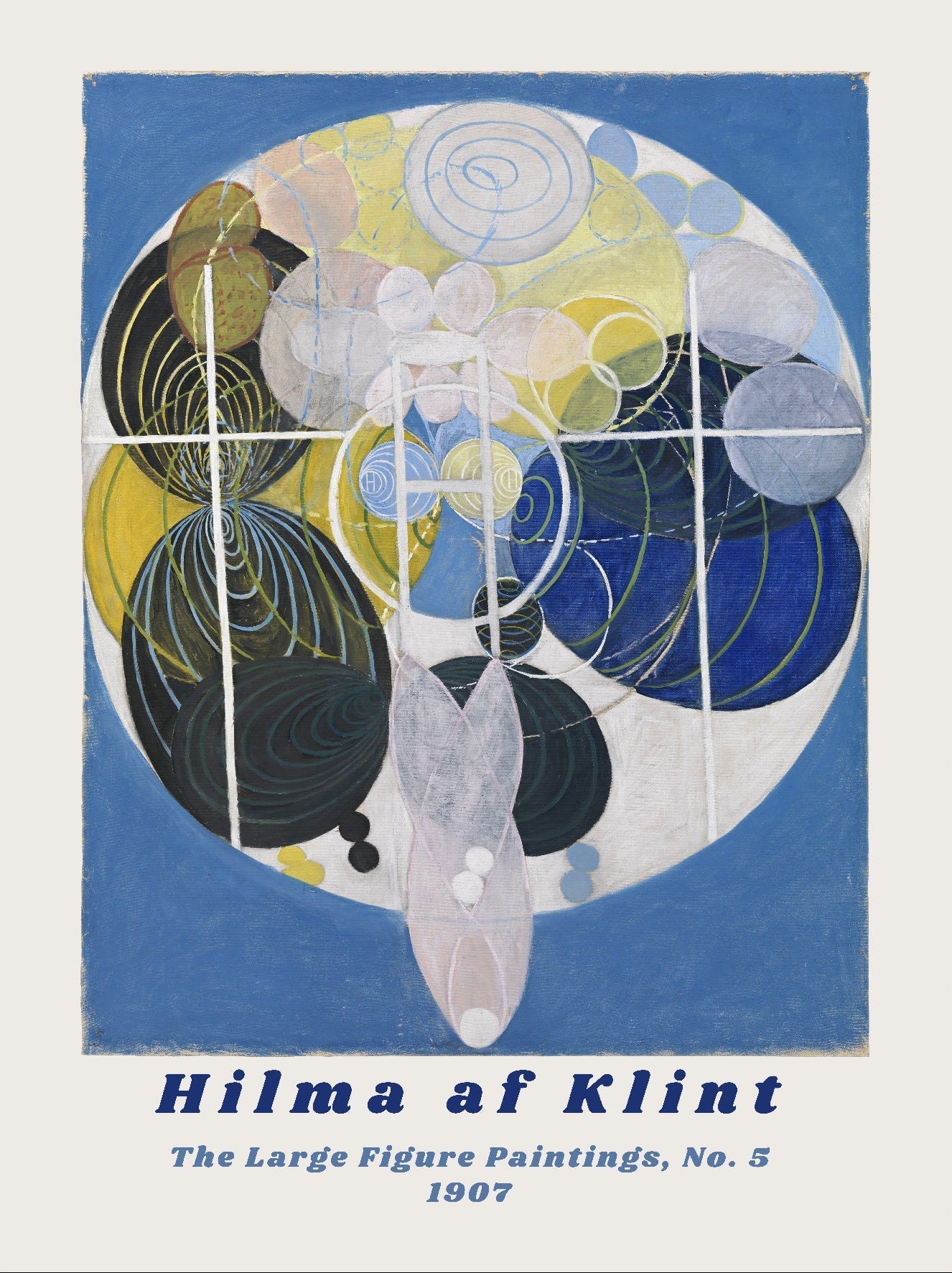 Decorative "The Large Figure Paintings No. 5" by Hilma af Klint Poster | High - Quality Print | Repositionable Adhesive - Pasquín