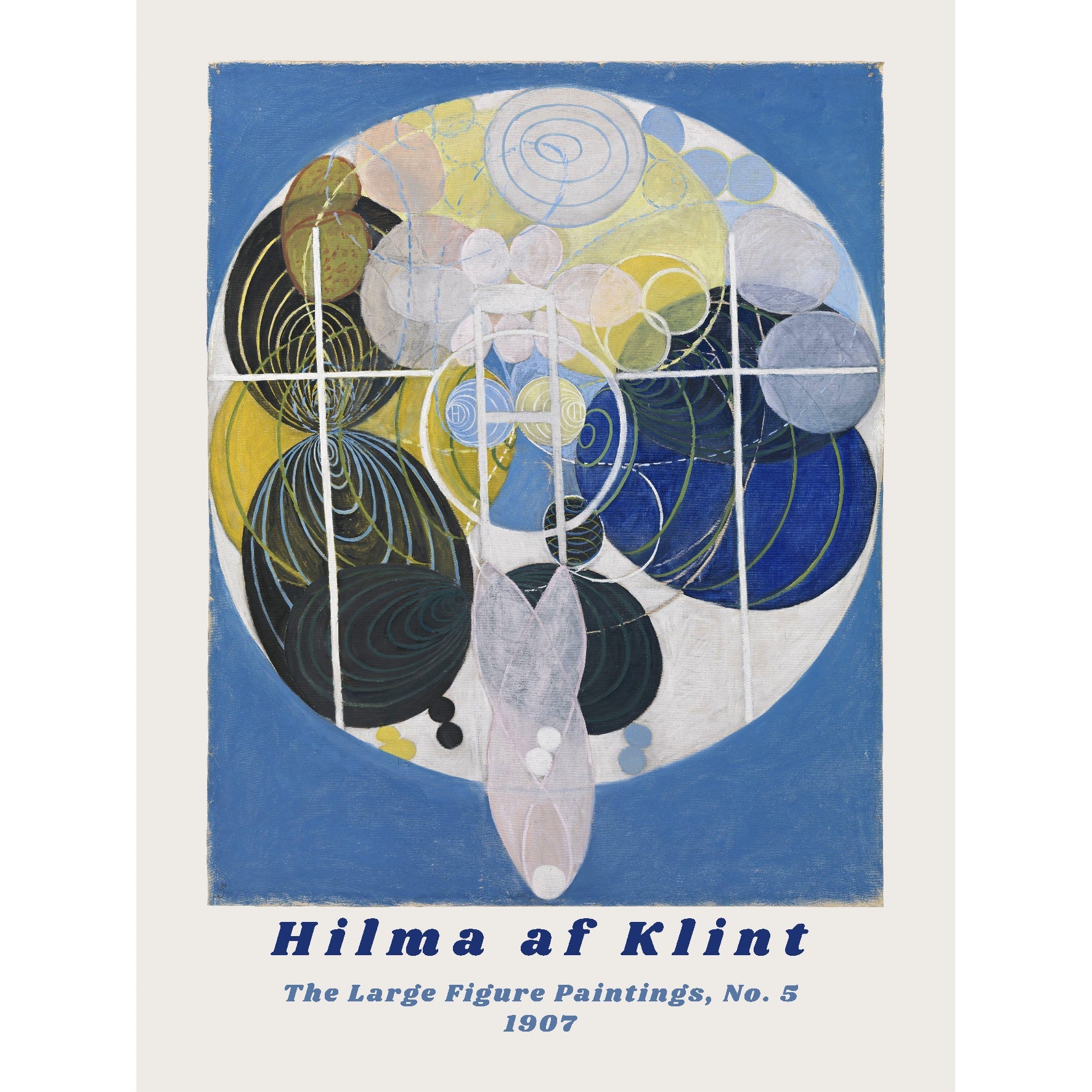 Decorative "The Large Figure Paintings No. 5" by Hilma af Klint Poster | High - Quality Print | Repositionable Adhesive - Pasquín