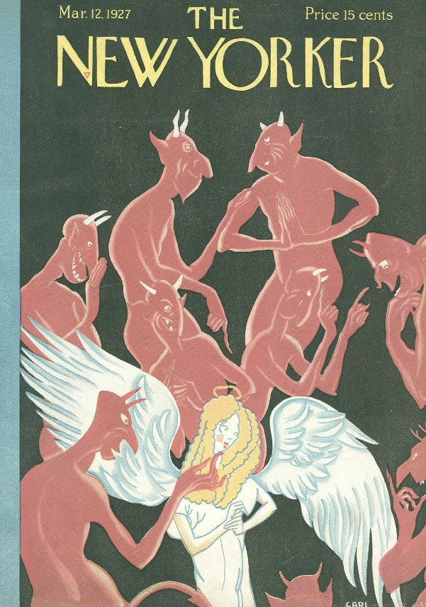 Decorative "The New Yorker Cover: March 12, 1927" | High - Quality Print | Repositionable Adhesive - Pasquín Store