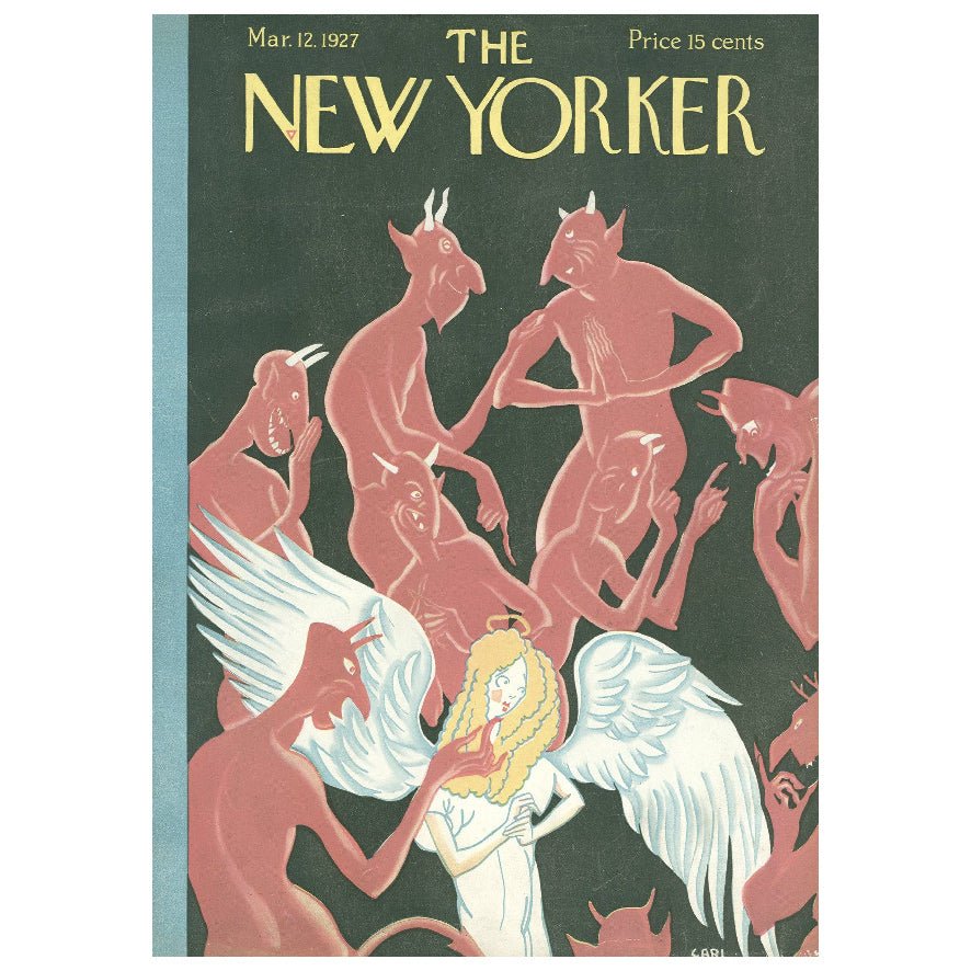 Decorative "The New Yorker Cover: March 12, 1927" | High - Quality Print | Repositionable Adhesive - Pasquín Store