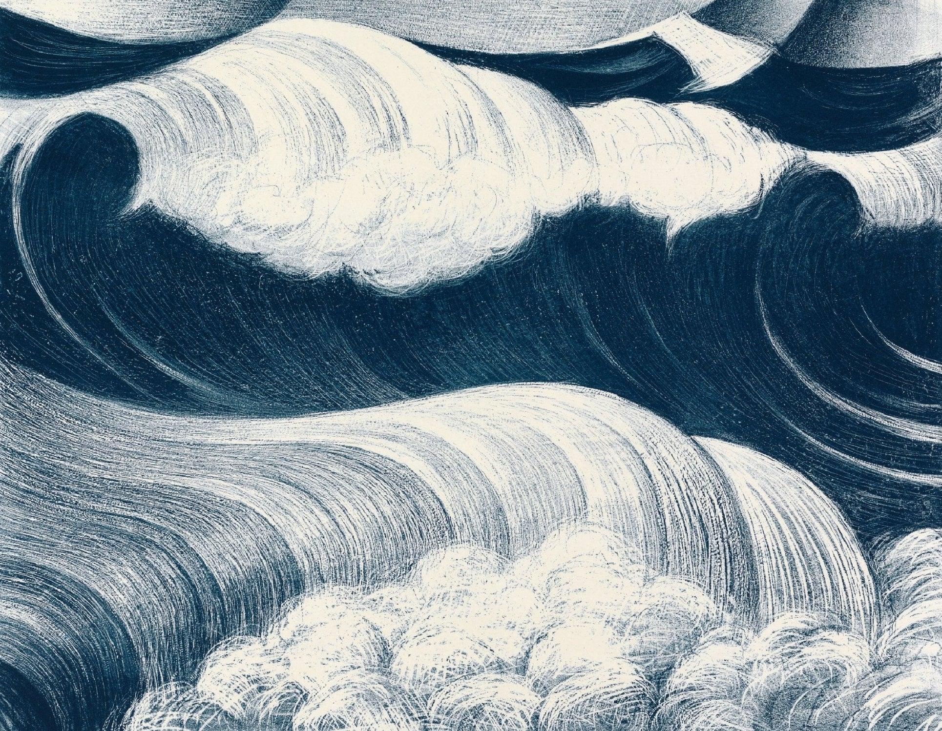 Decorative "The Wave (1917)" by C.R.W. Nevinson Poster | High - Quality Print | Repositionable Adhesive - Pasquín