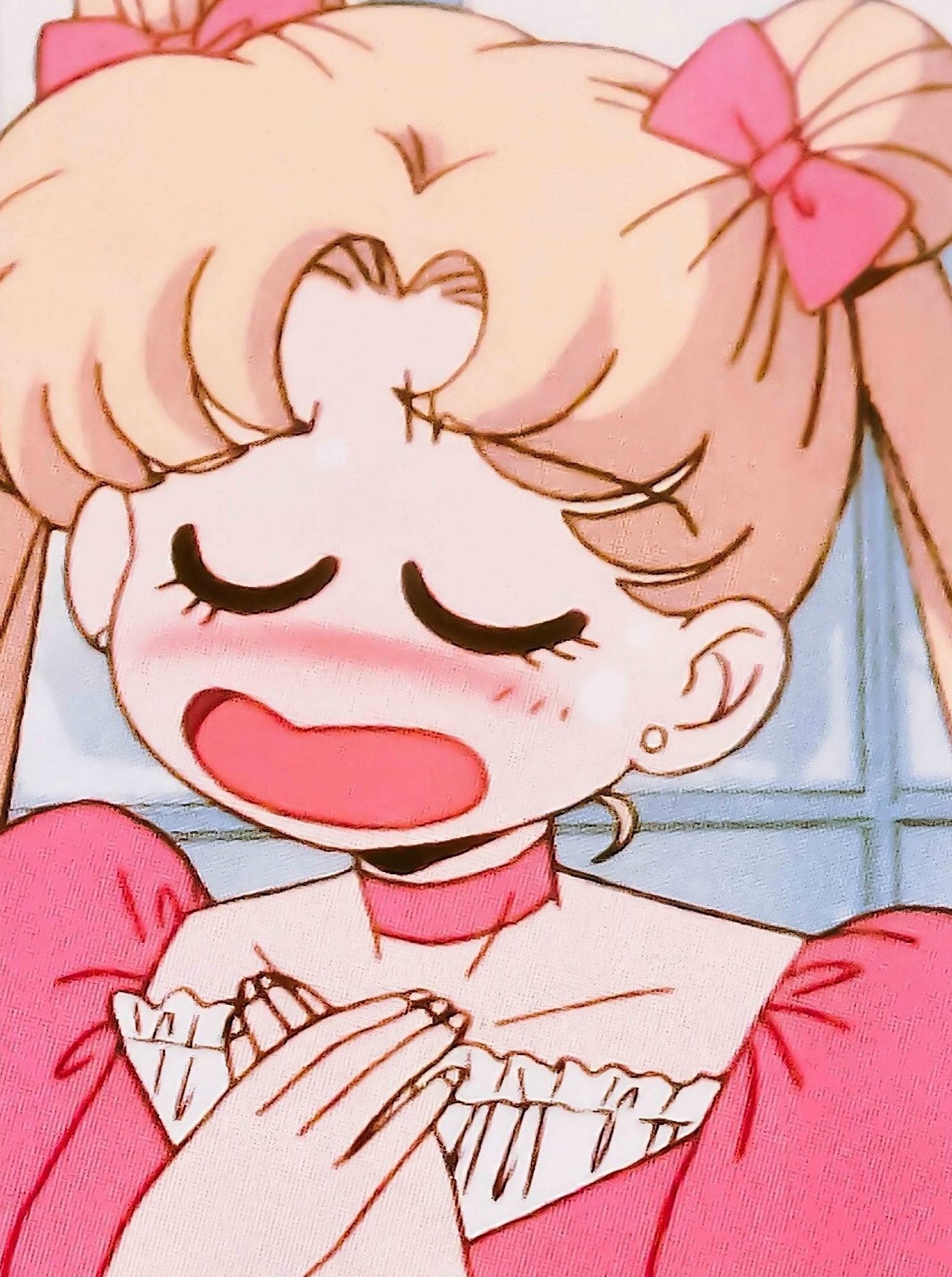 Decorative "Usagi Shy" from Sailor Moon Poster | High - Quality Print | Repositionable Adhesive - Pasquín
