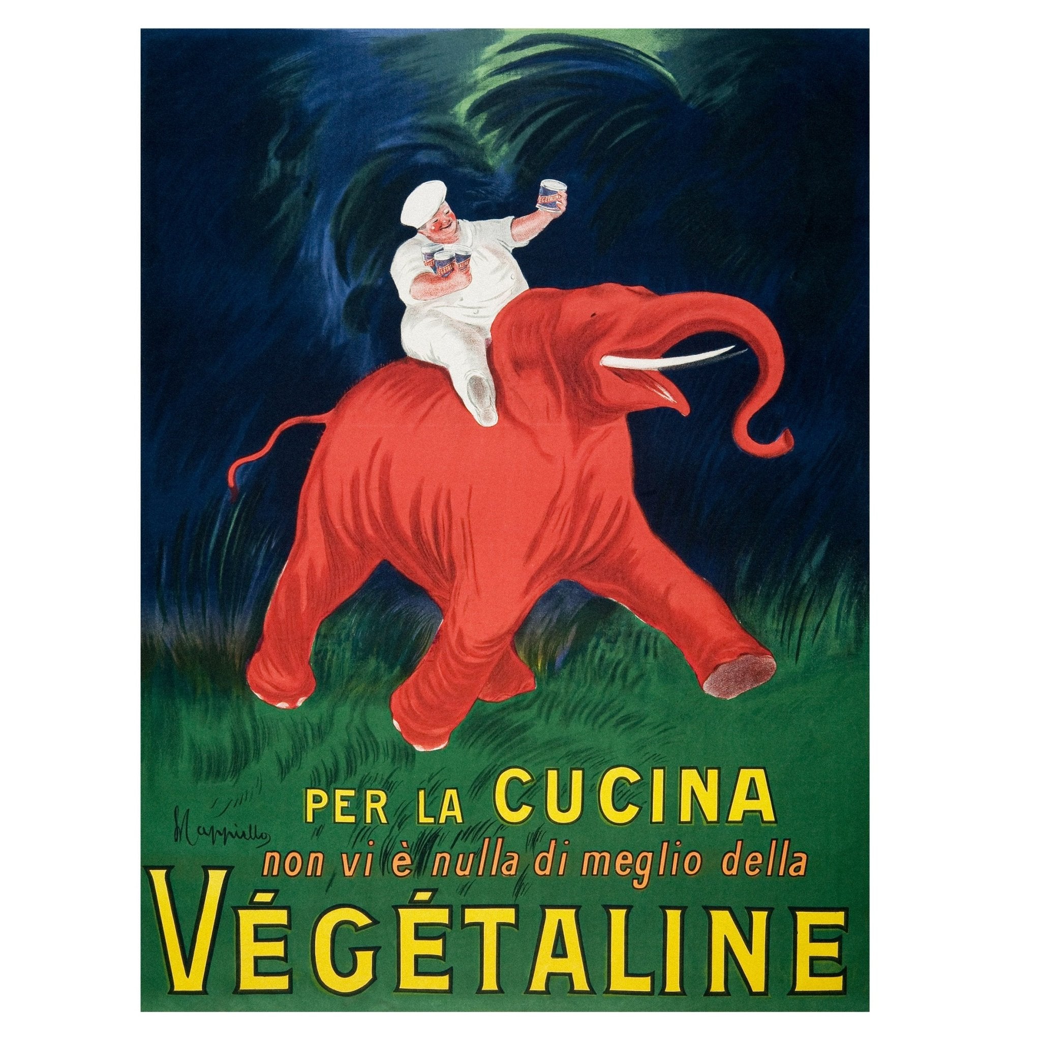 Decorative "Vegetaline (1910)" by Leonetto Cappiello Poster | High - Quality Print | Repositionable Adhesive - Pasquín