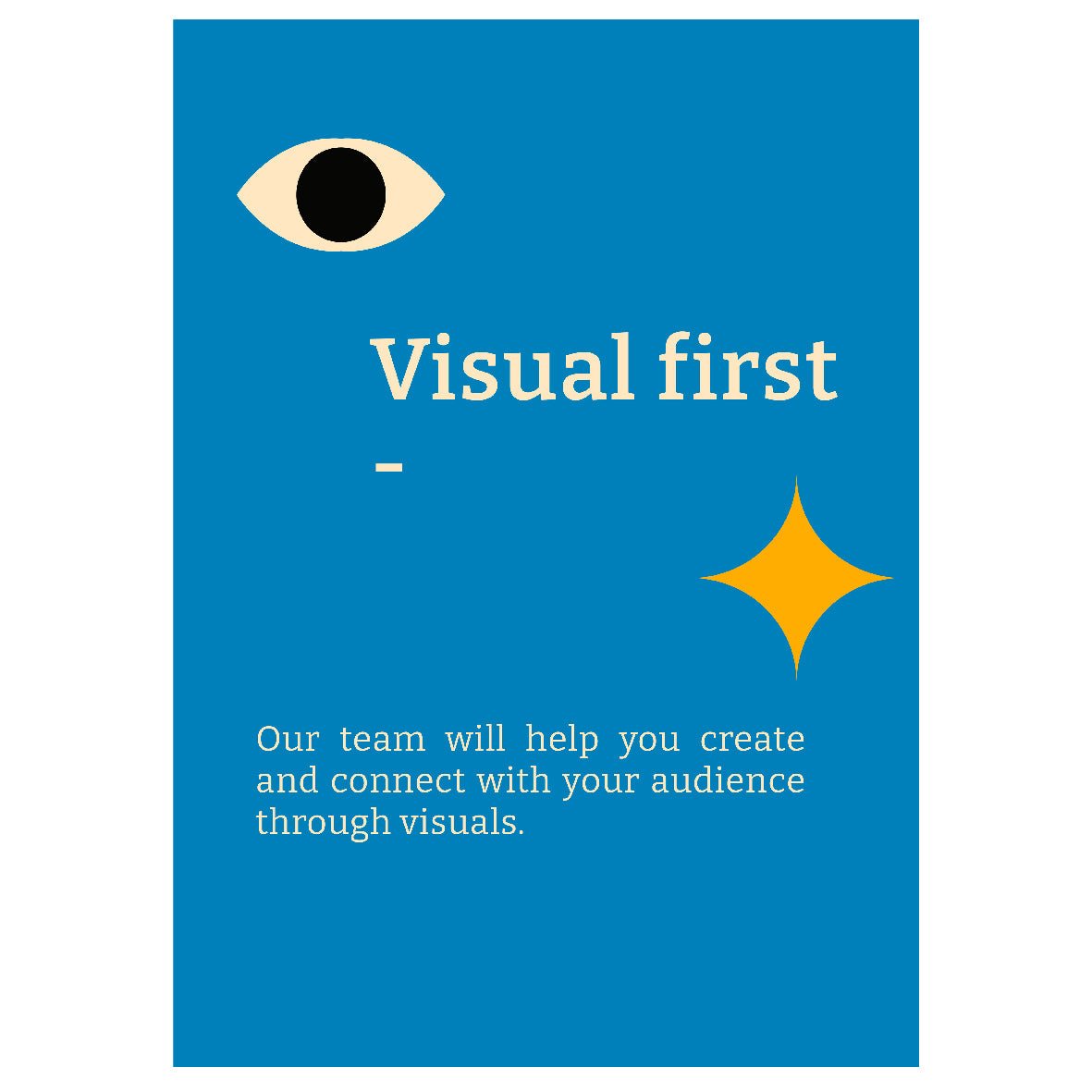 Decorative "Visual First" Poster | High - Quality Print | Repositionable Adhesive - Pasquín