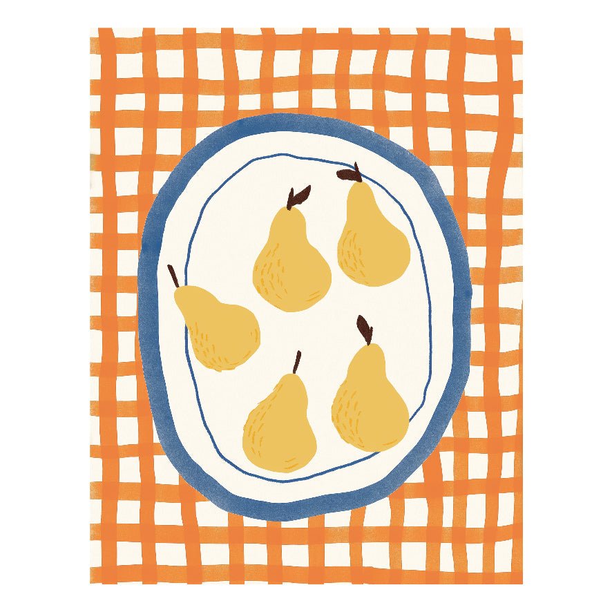 Decorative"Pears" Poster | High - Quality Print | Repositionable Adhesive - Pasquín