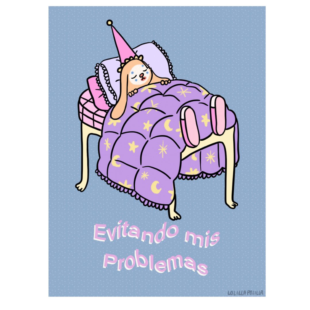 Eco - Friendly "Avoiding Problems" by Lolillapolilla Mini Poster | High - Quality Print | Repositionable Adhesive - Pasquín Store