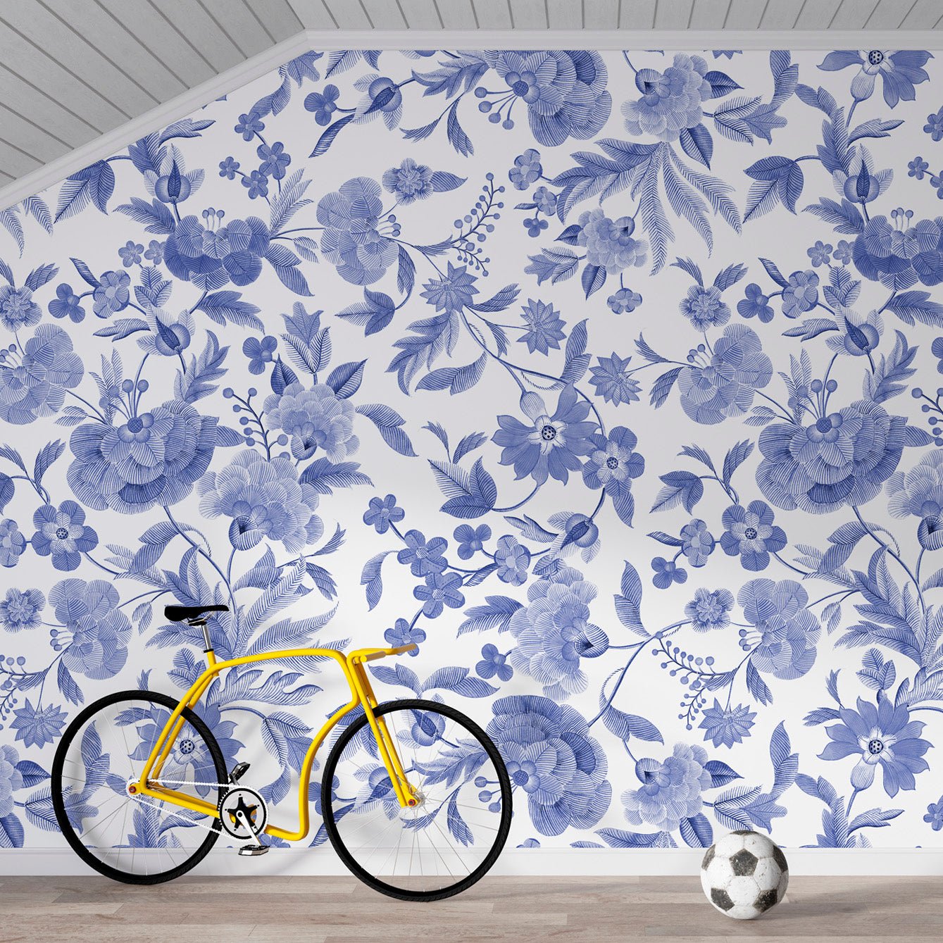 Floral Embroidery Adhesive Wallpaper - Easy Install, Repositionable, Non - Toxic - Pasquín Store